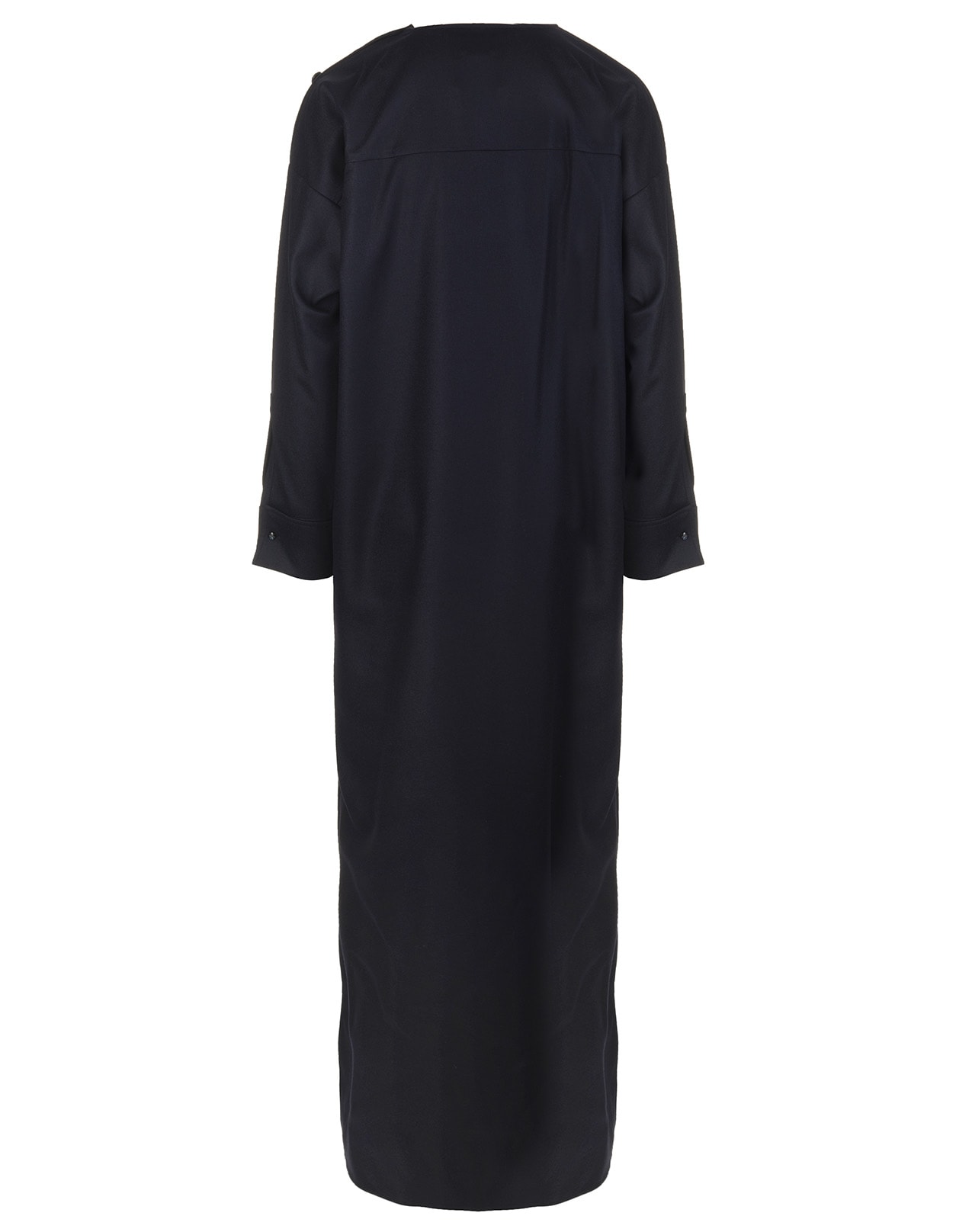 Max Mara Dark Blue Long Wool Dress