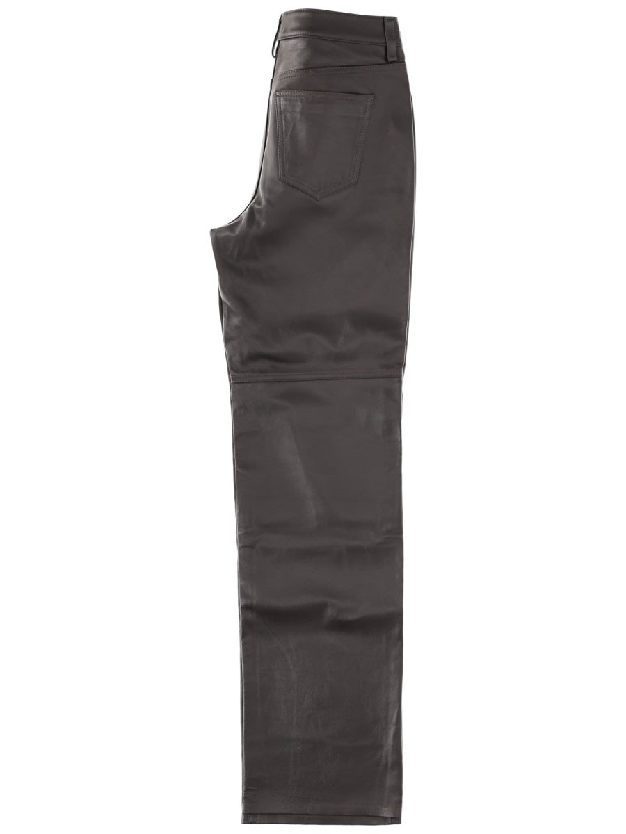 Michael Kors Pantalone In Pelle In Brown