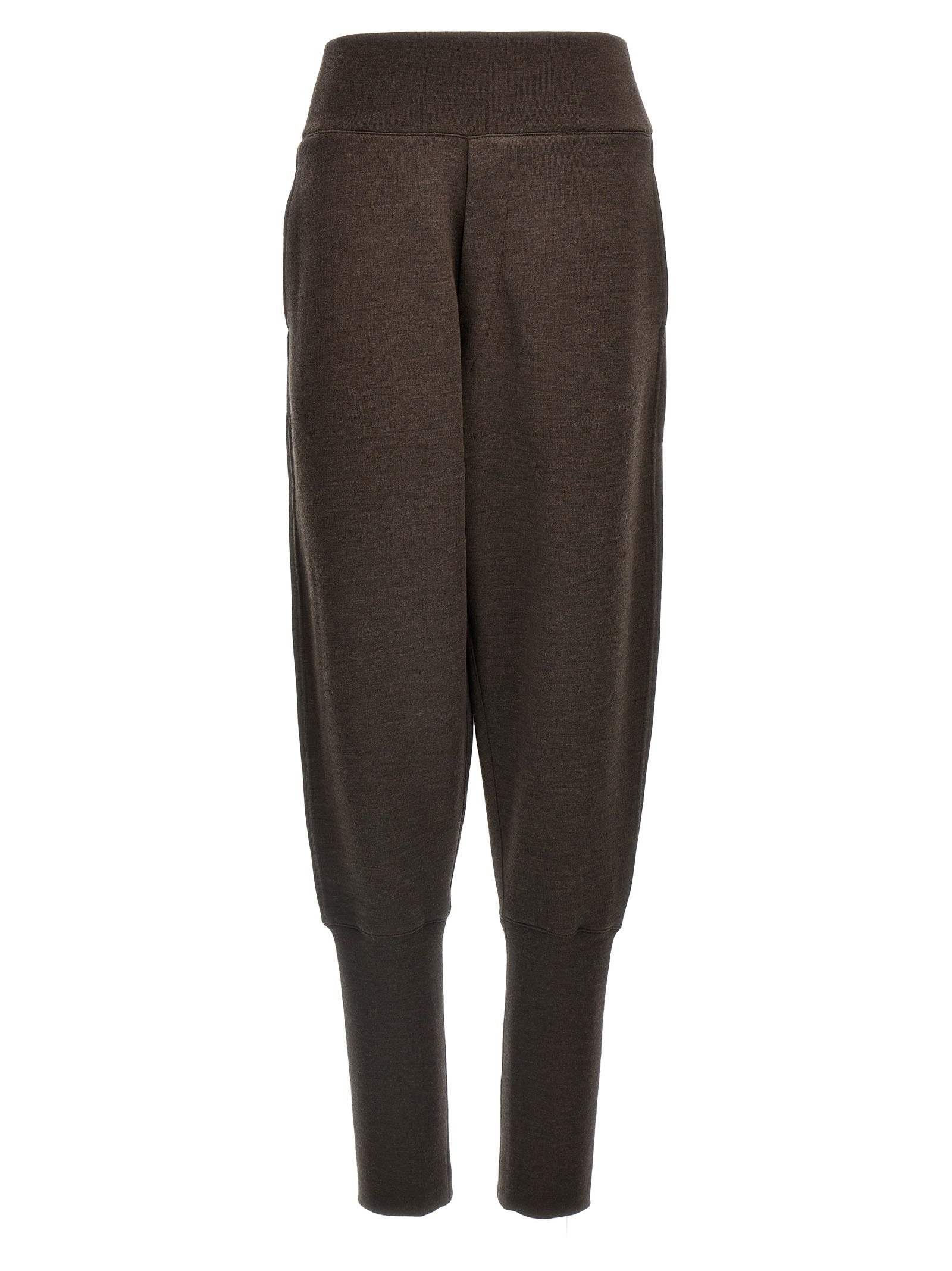 Shop Lemaire Wool Joggers In Brown