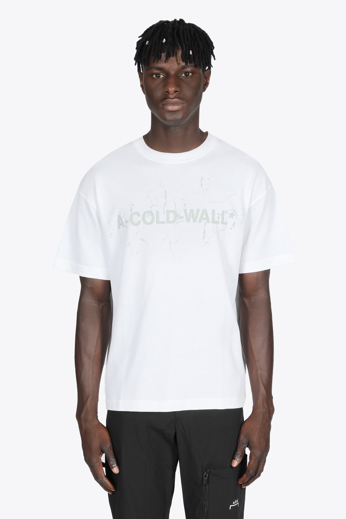 A-COLD-WALL Logo Ss T-shirt White cotton t-shirt with logo print