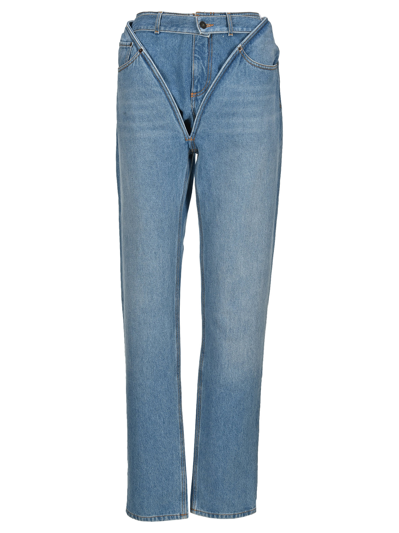 Y/PROJECT Y/PROJECT V-TAILORED CUT JEANS 11628537