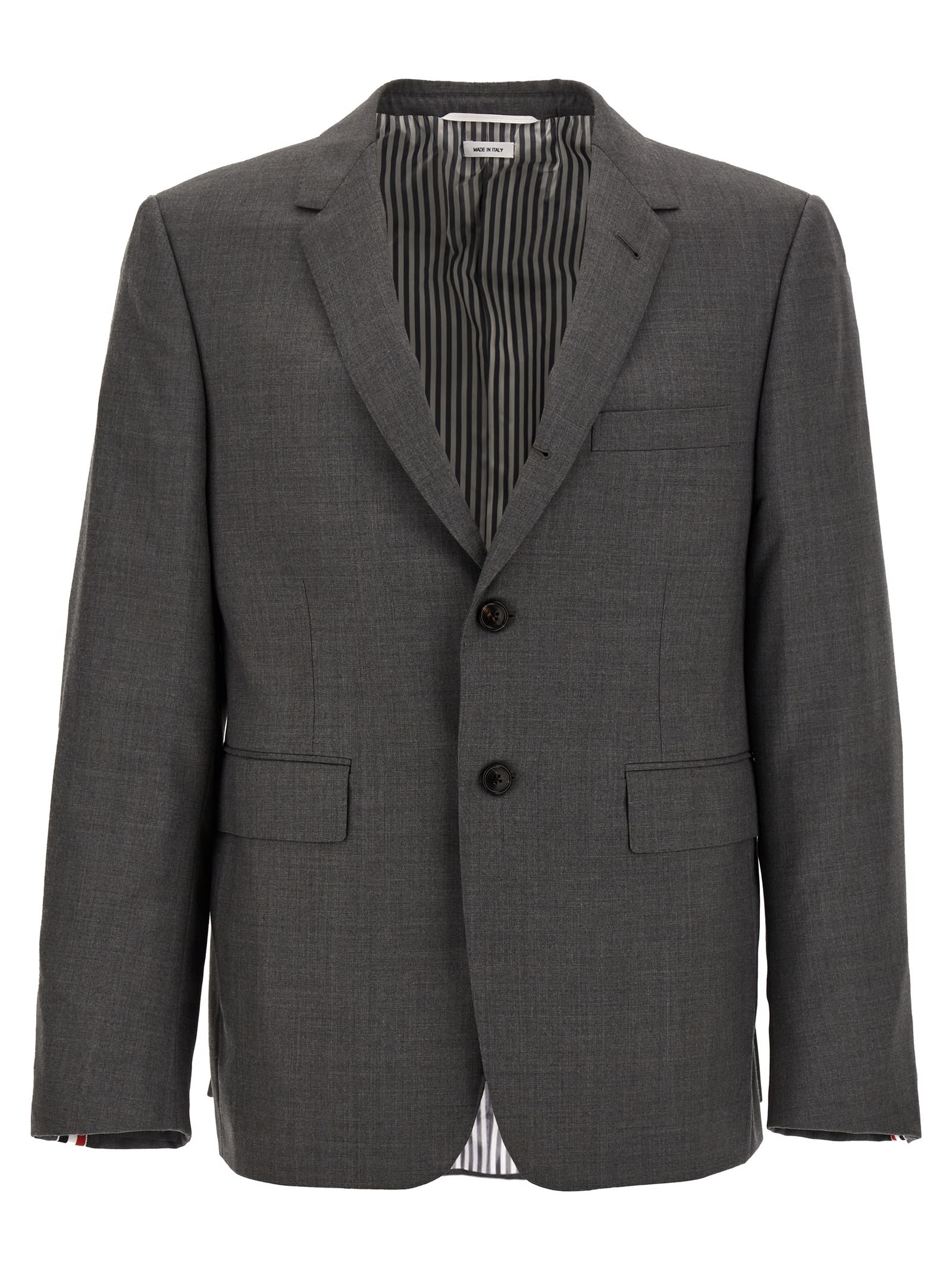 Shop Thom Browne Classic Sport Coat Blazer In Gray