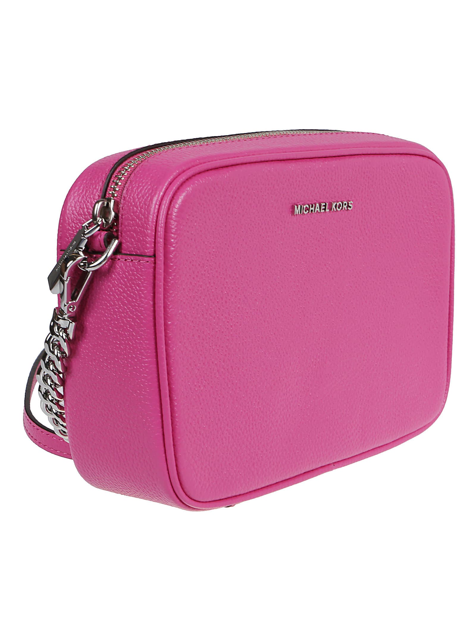 Michael Kors Ginny Pink Leather Camera Bag