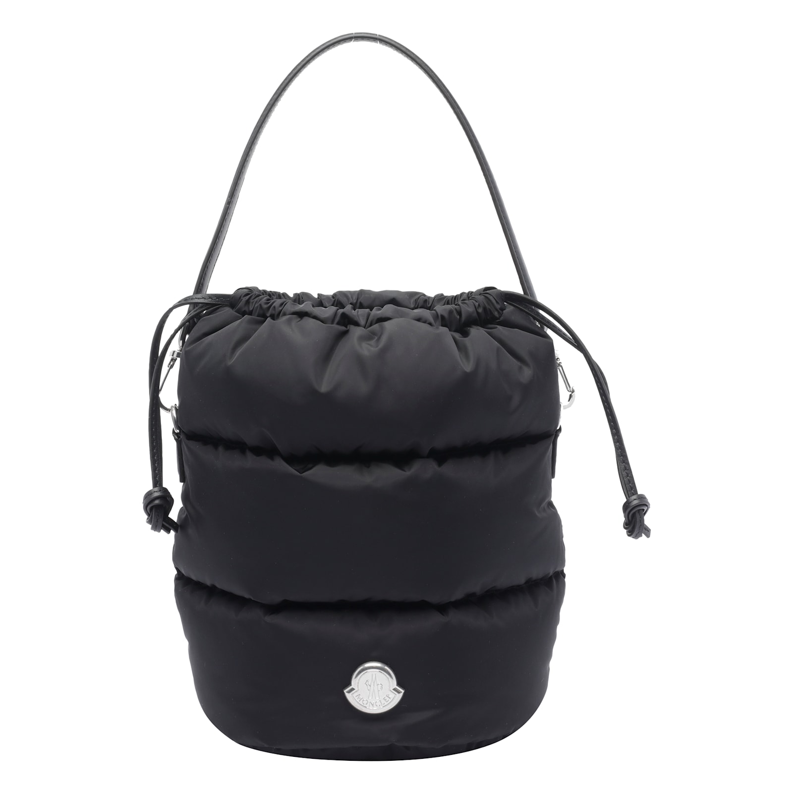Moncler Caradoc Fabric Bucket Bag With Adjustable Strap In Black
