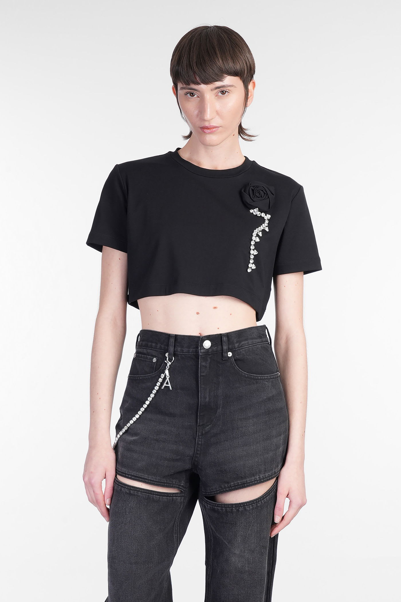AREA T-SHIRT IN BLACK COTTON