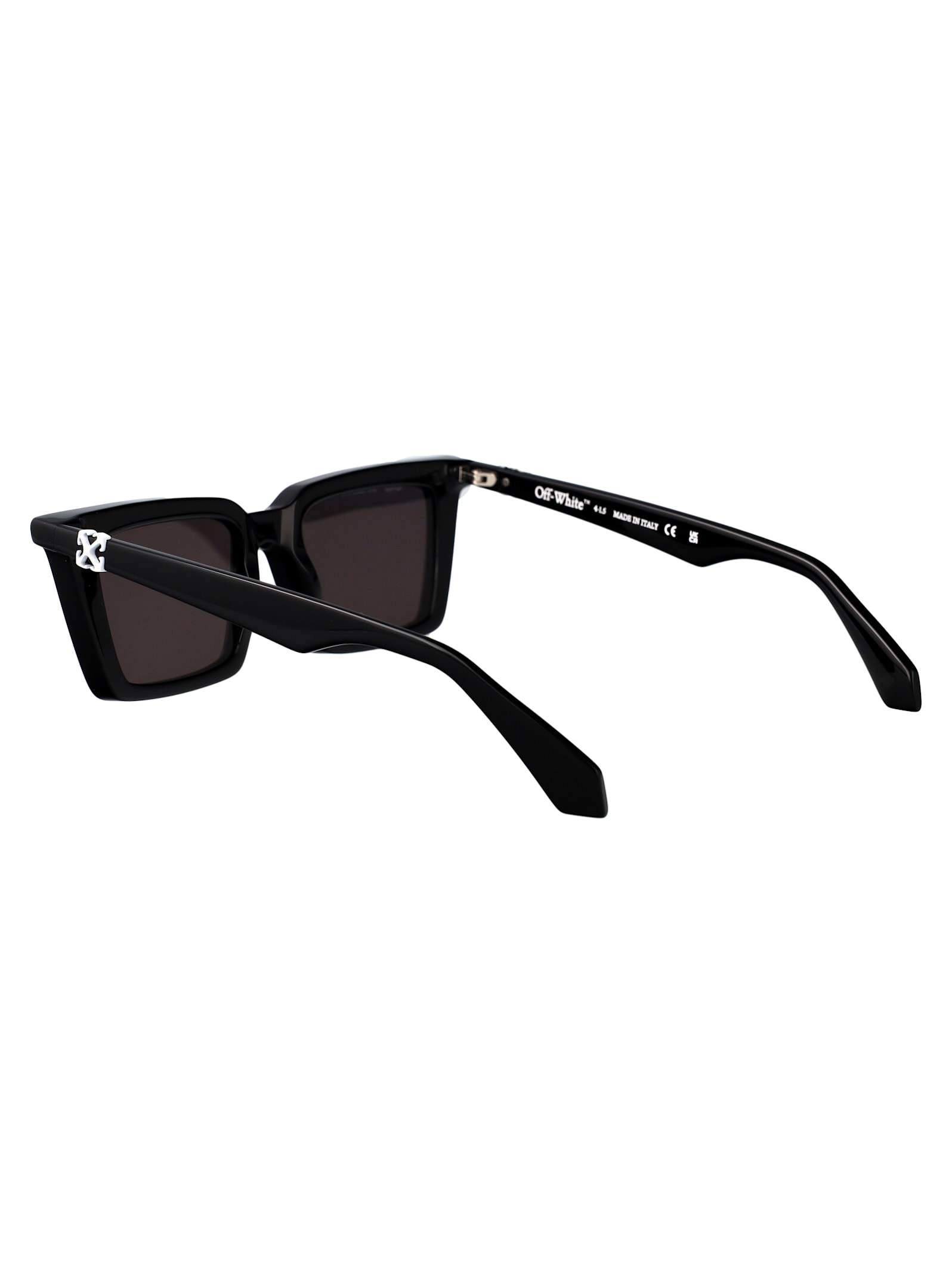 Off-white Black Dark Grey Acetate Sunglasses In Black Dark Grey
