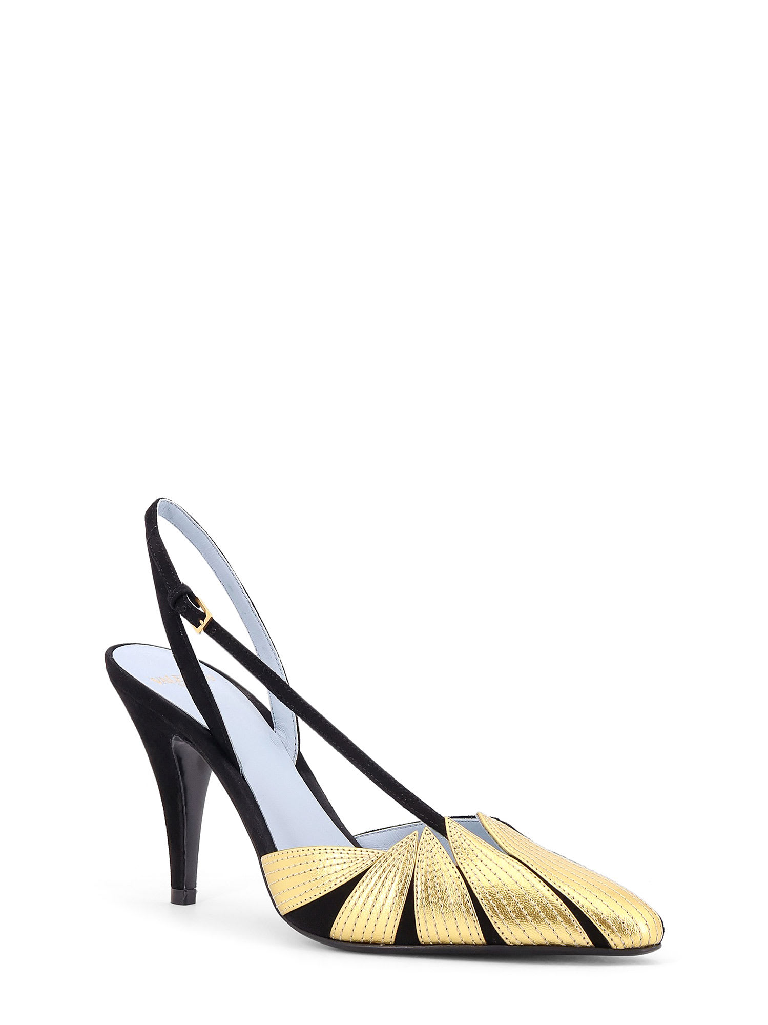 Shop Valentino Garavani Foliefoliage Suede Décolleté Slingback