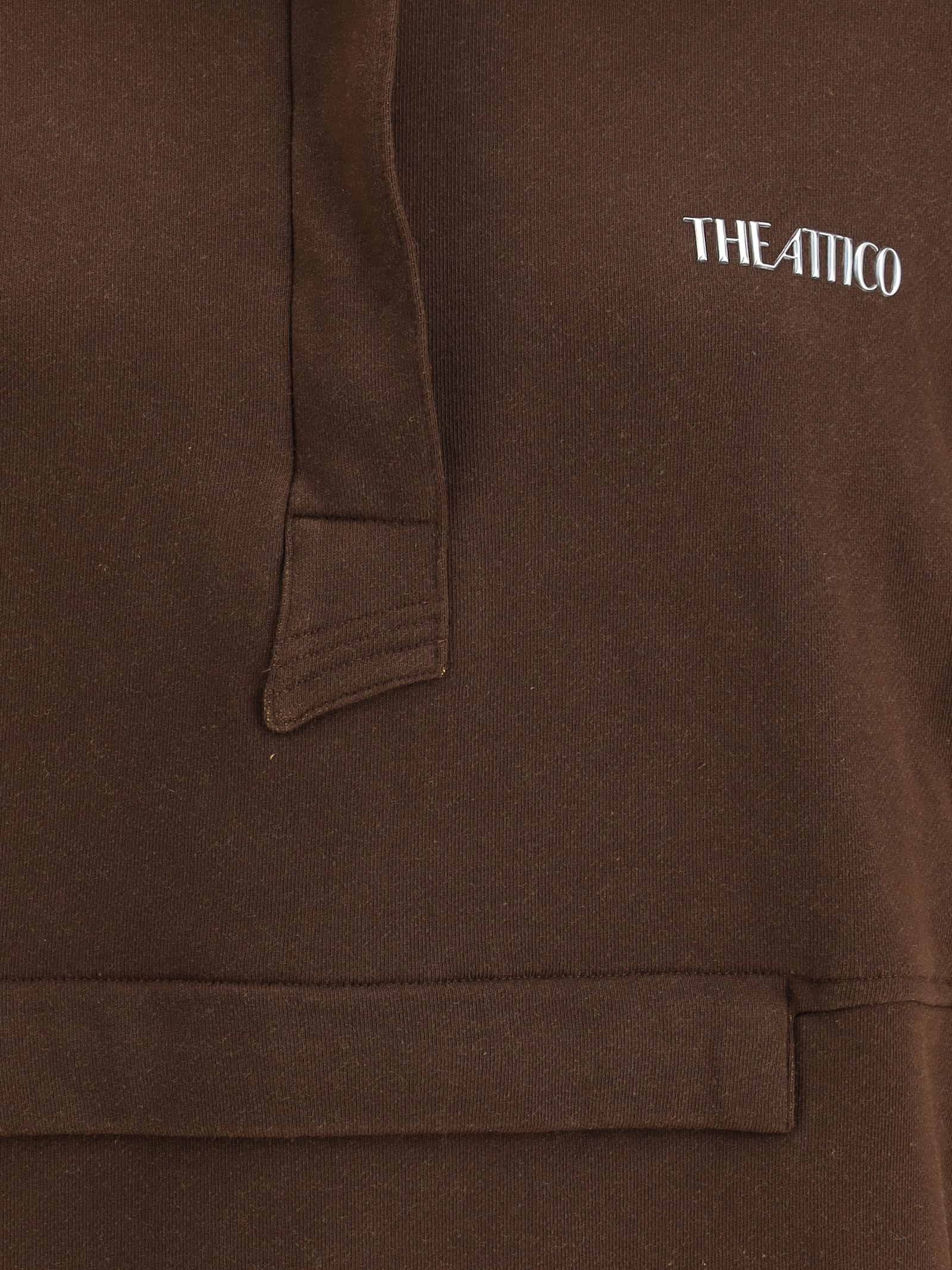 Attico Oversized Blouson With High Collar In Brown