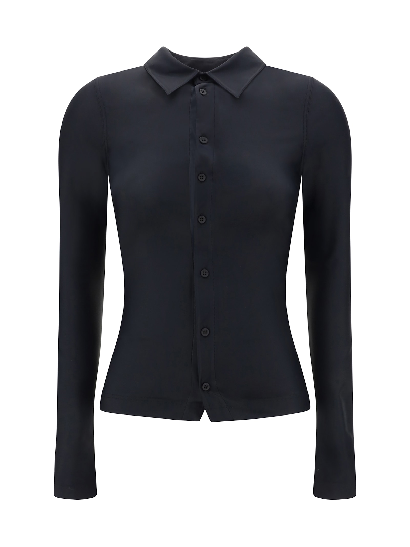 Shop Balenciaga Stretch Shirt In Black