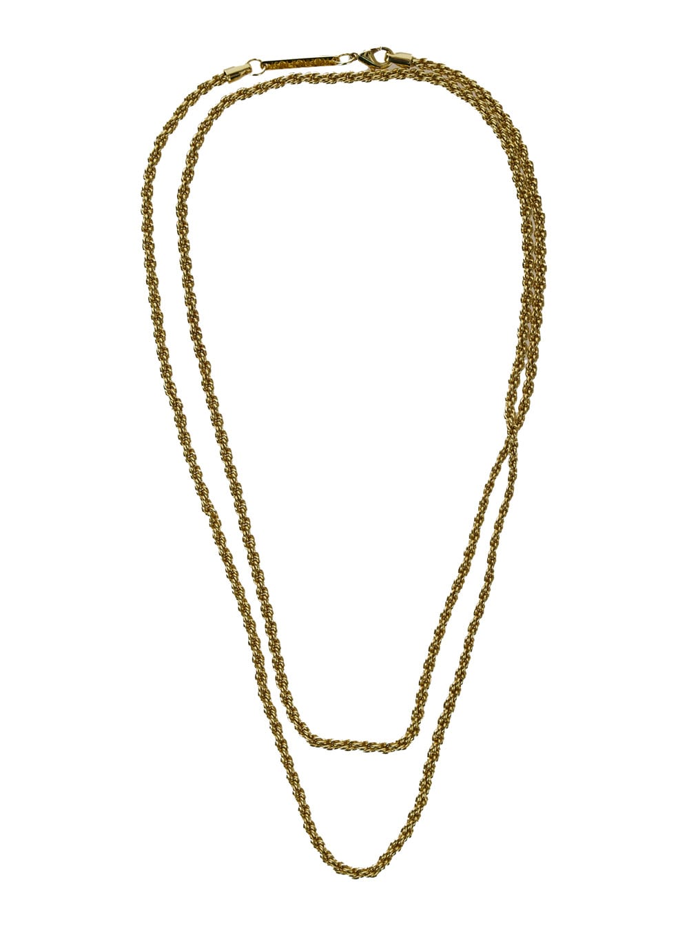 mini Grace Gold Tone Long Necklace In Brass Woman