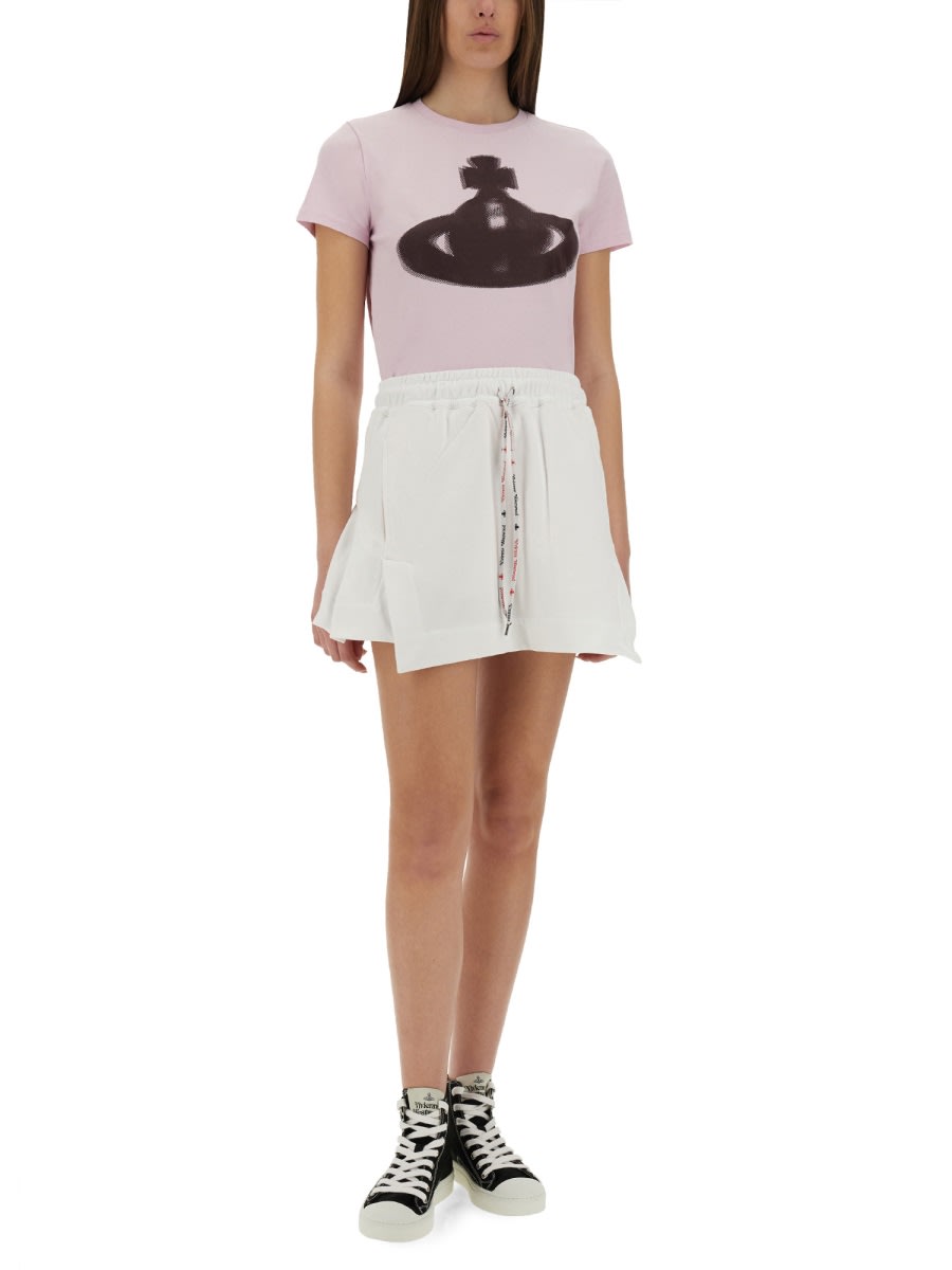 Vivienne Westwood Cheerleader Skirt In White