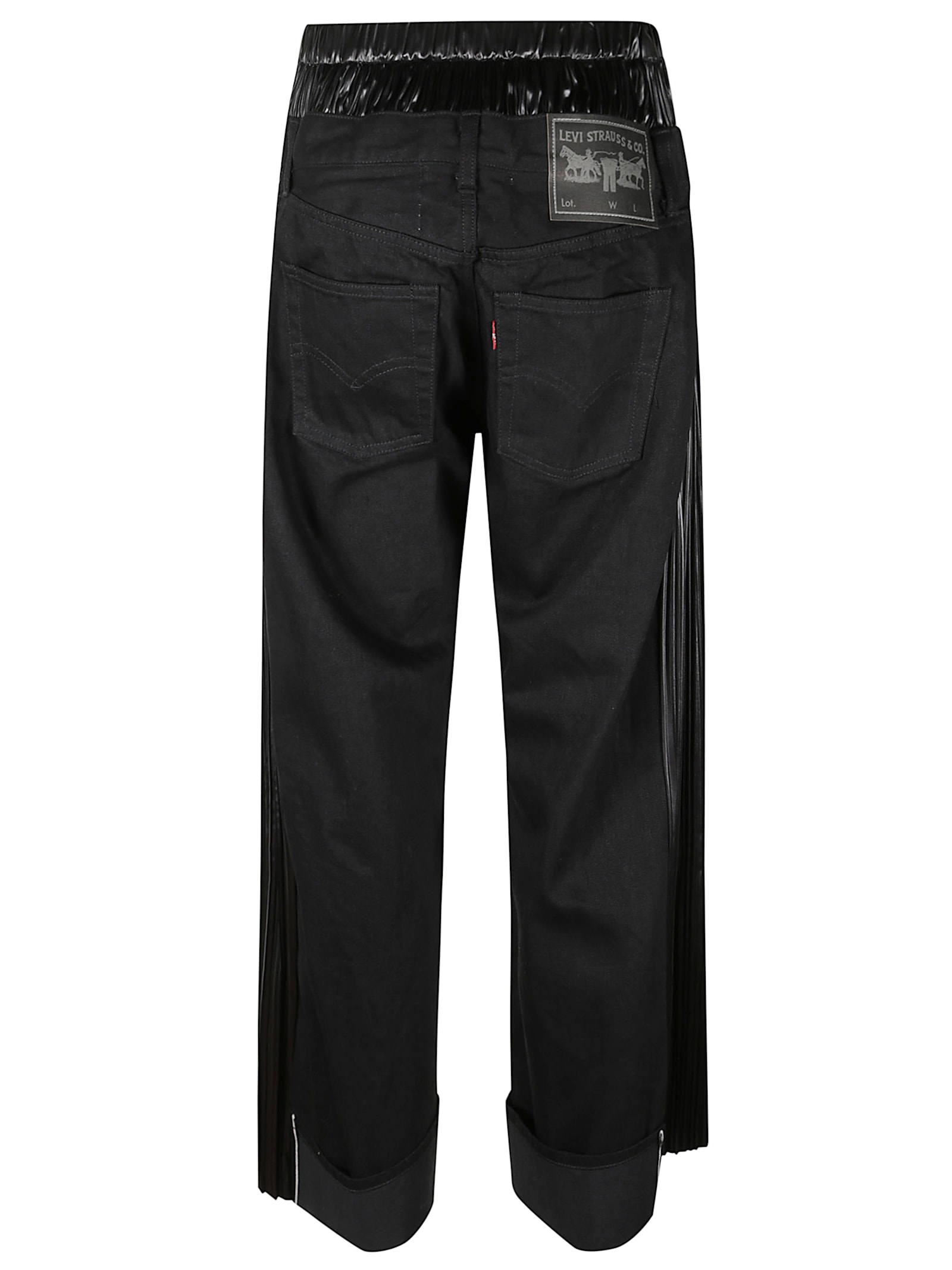 Junya Watanabe Tailored Trousers With Contrast Side Panels In Black