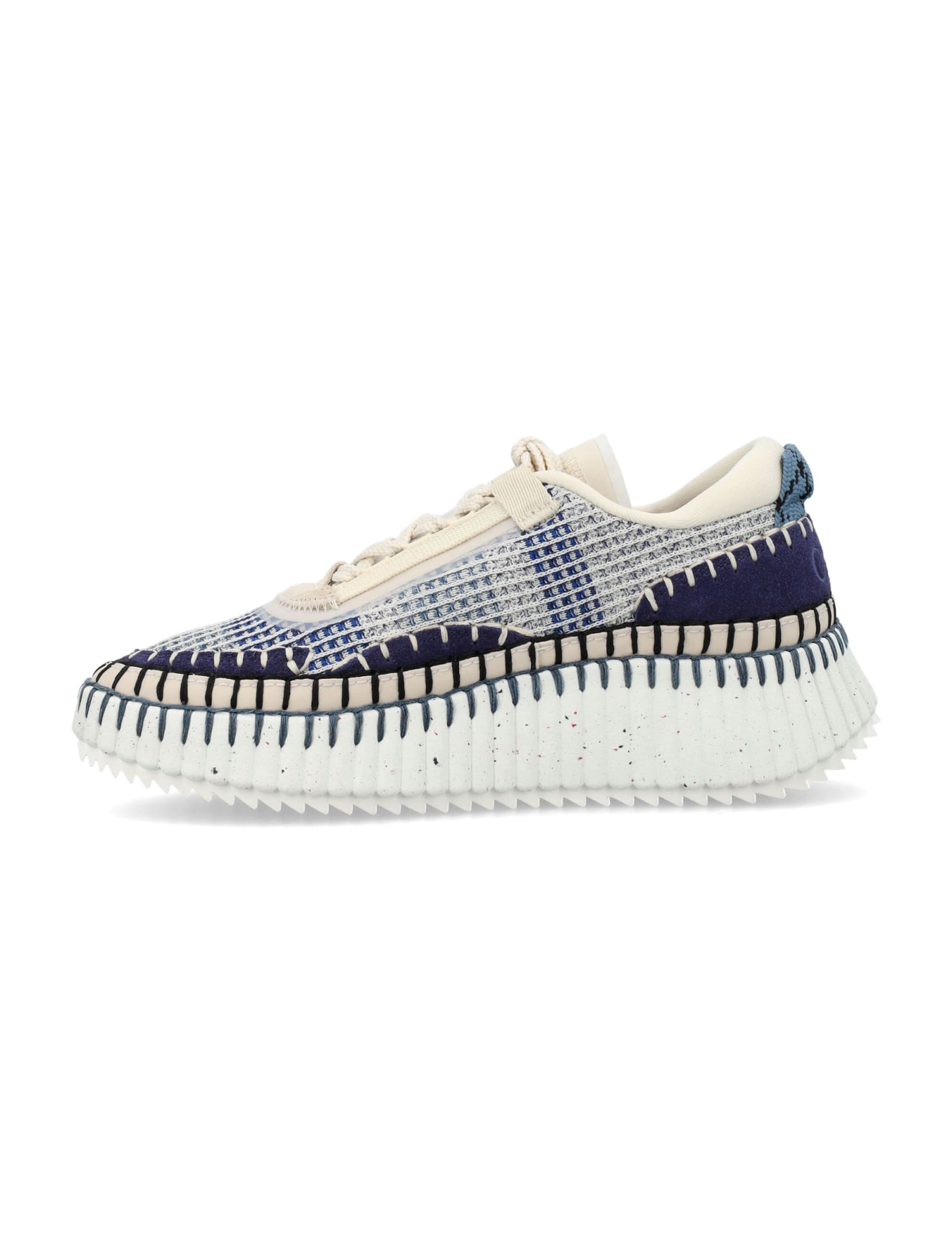 Shop Chloé Nama Woman Sneakers In Cosmic Blue