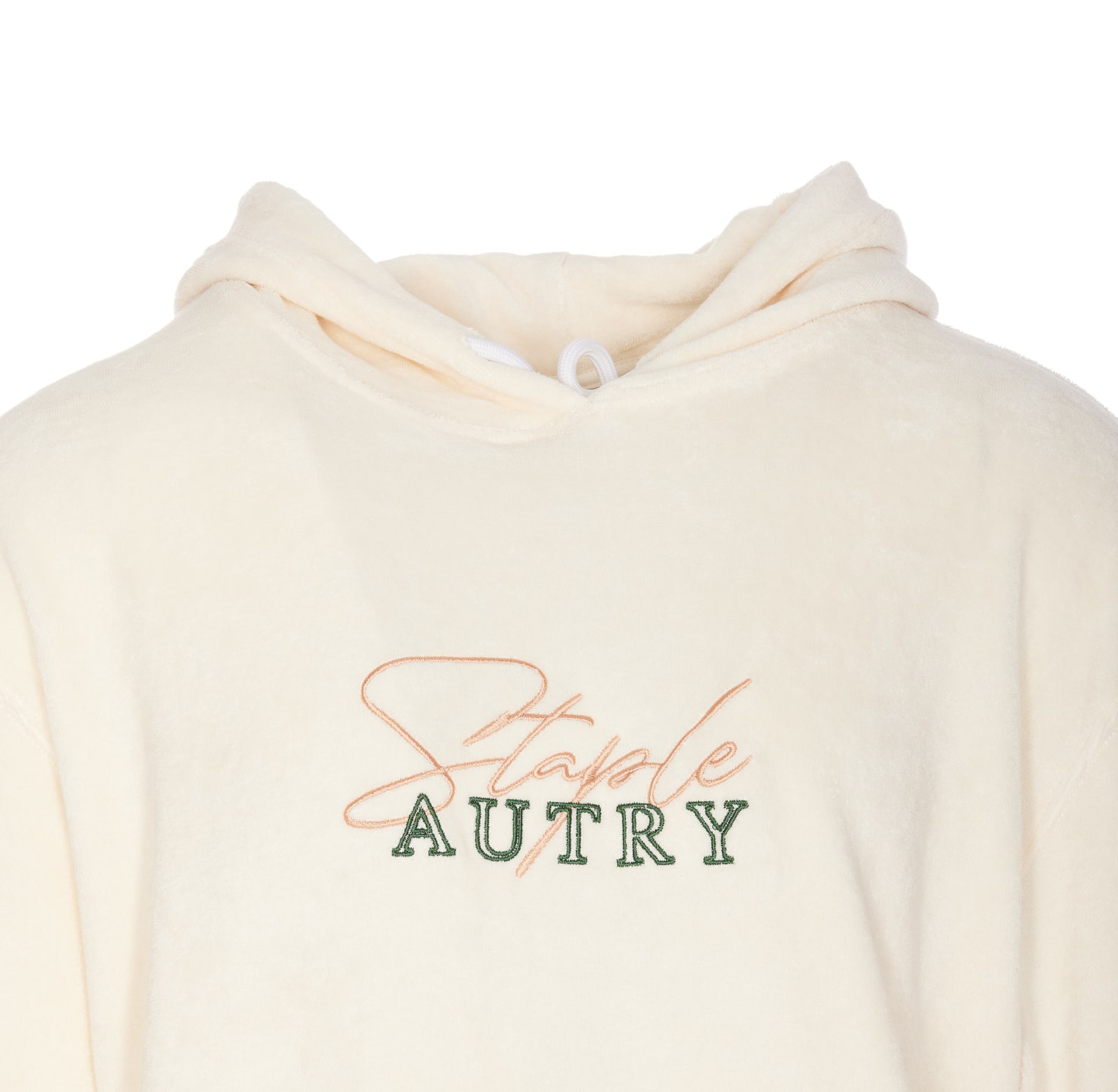 Autry White Hoodie With Logo X Staple Embroidery In White