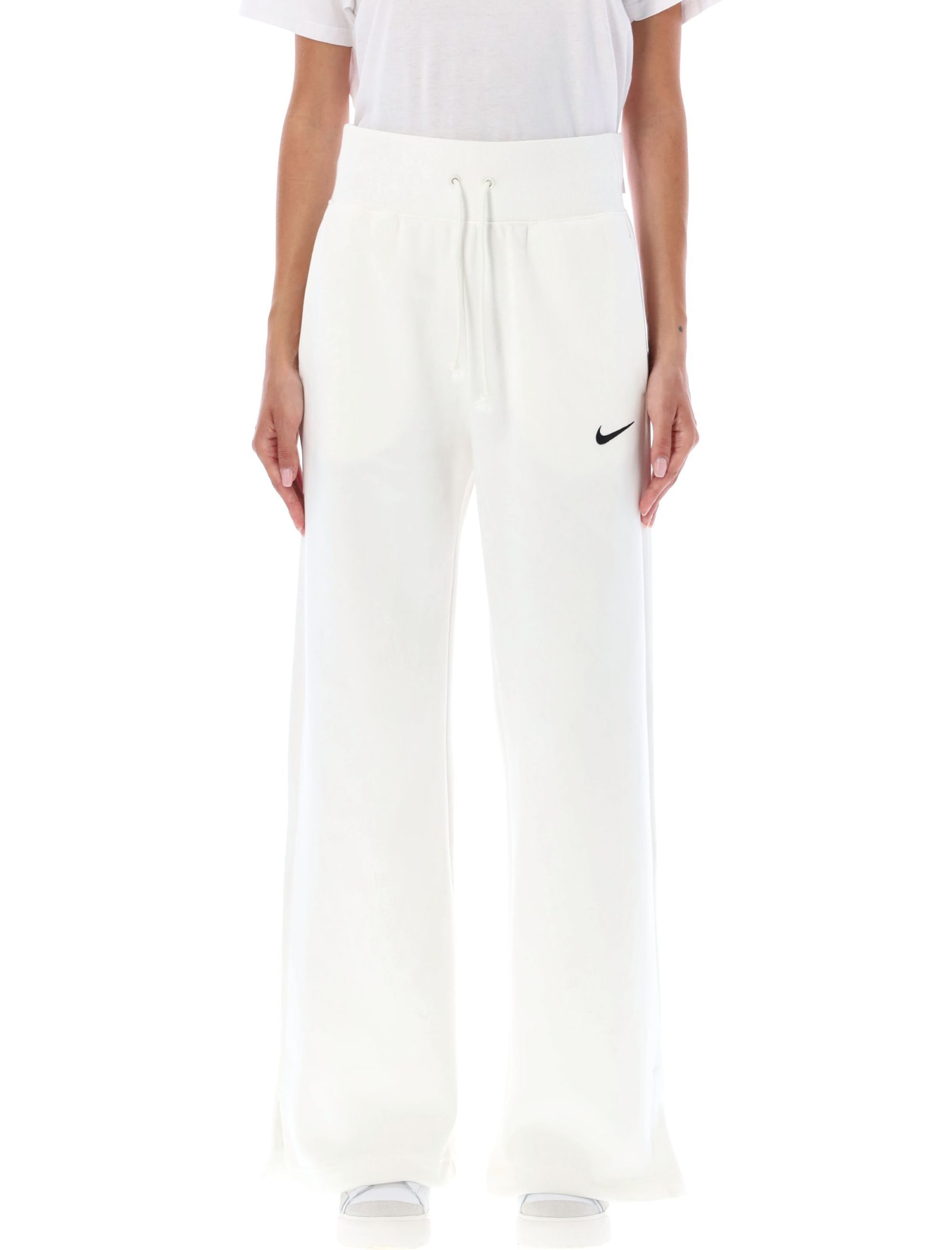 Nike Sportswear Phoenix High Waist Wide Leg Sweatpants In Sail White
