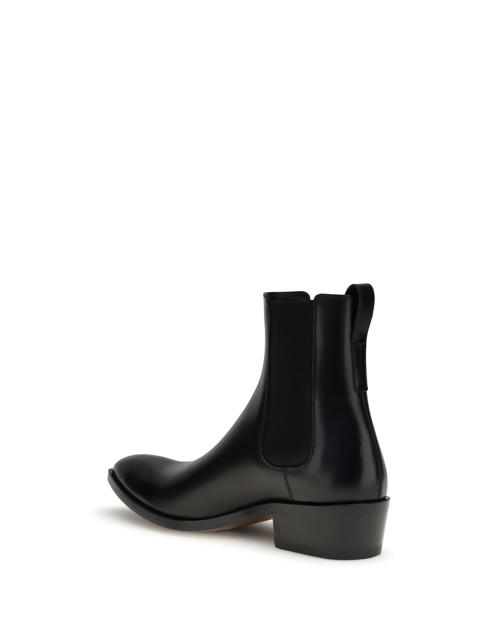 Tom Ford Chelsea Boots With Pointed Toe And Block Heel In Black