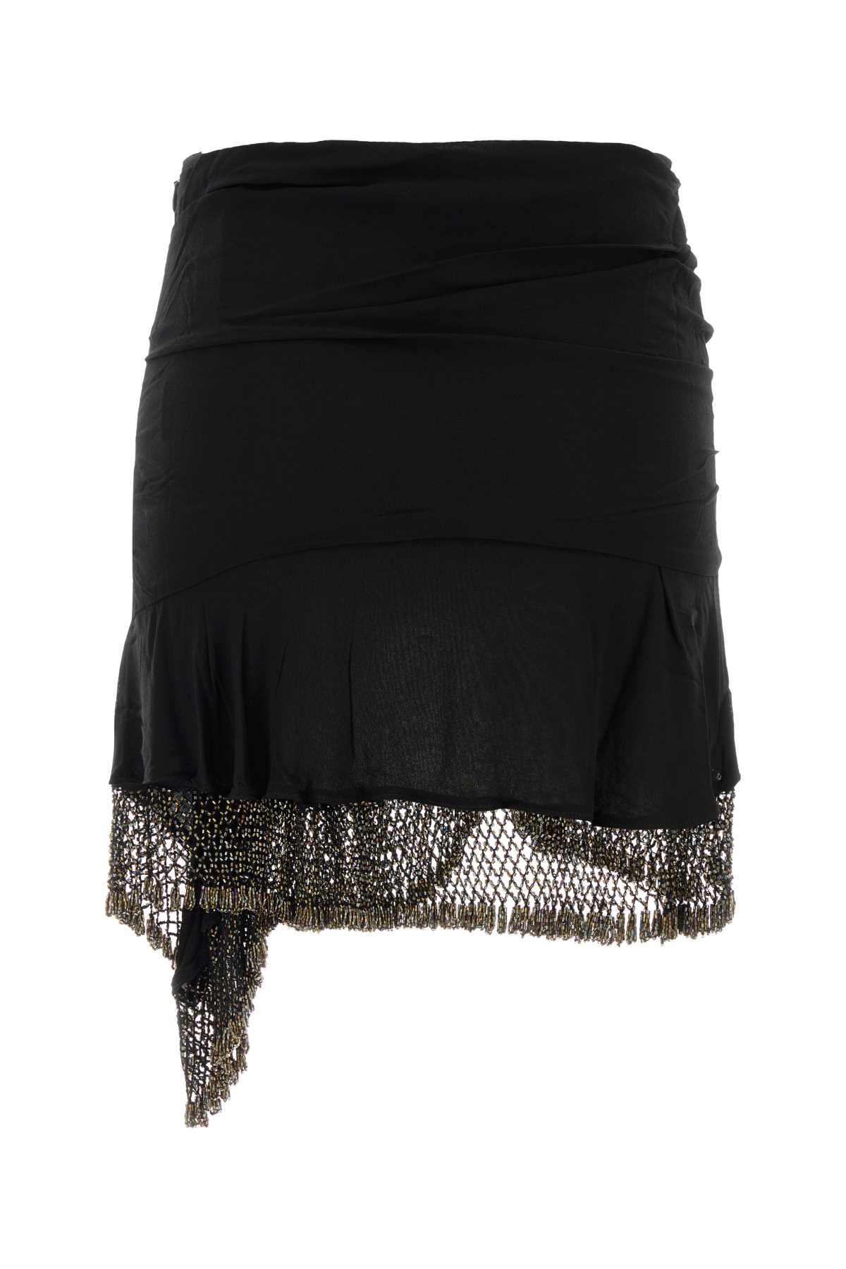 Isabel Marant Black Silk Enaya Skirt In Black