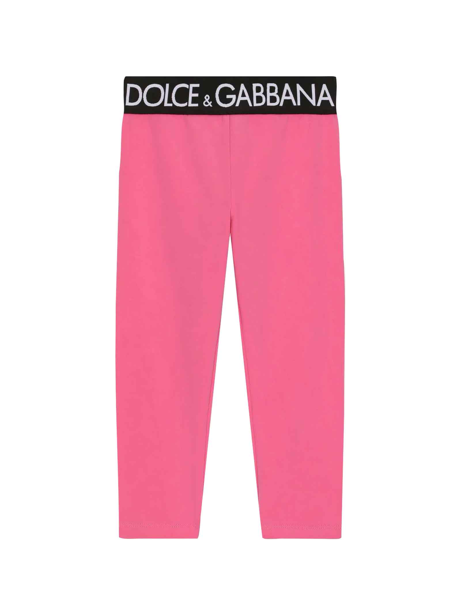 Dolce & Gabbana Pink Leggings Girl
