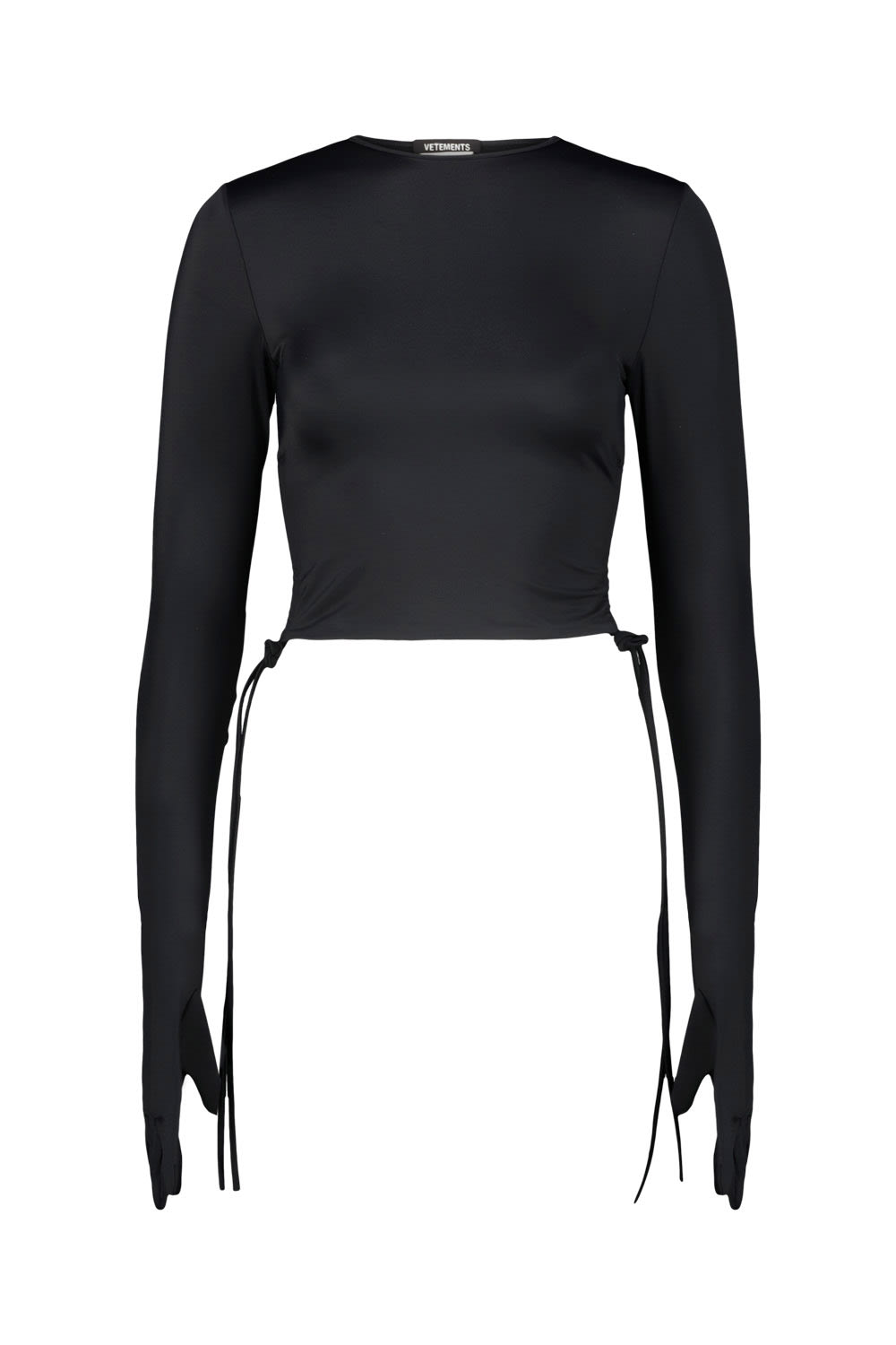Shop Vetements Cropped Styling Top In Black