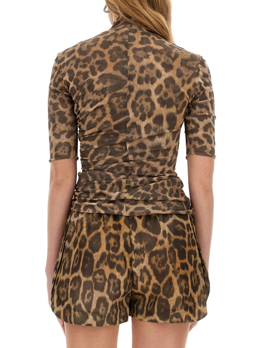 Stella Mccartney Stella Mc Cartney Top With Animal Pattern In Multicolour