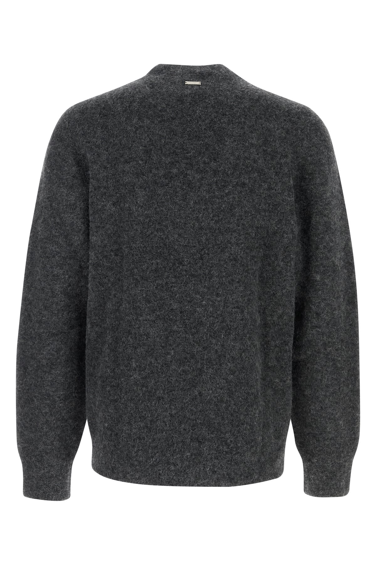 Ferragamo Charcoal Stretch Alpaca Blend Sweater In Charcoal