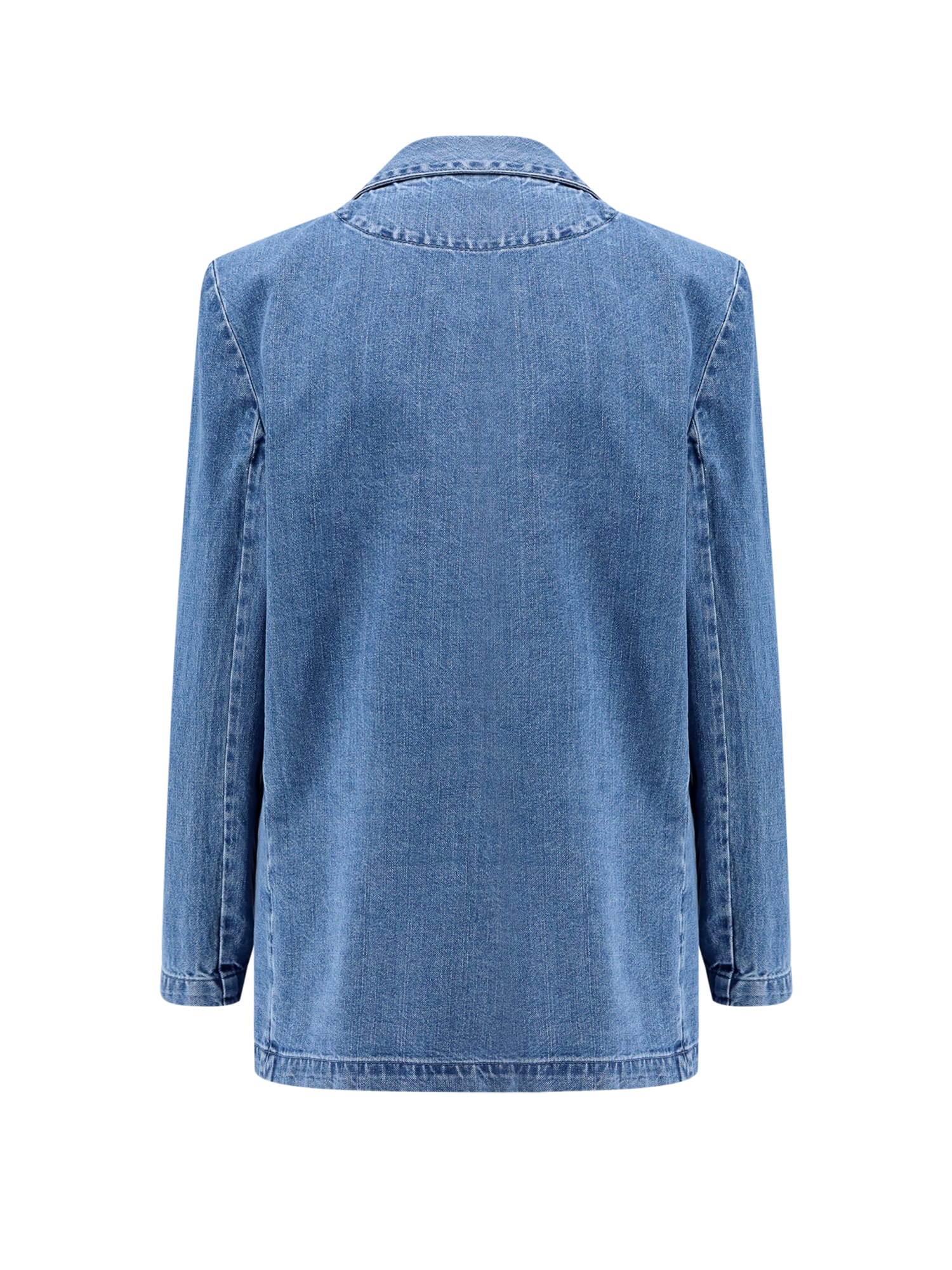 Shop Mvp Wardrobe Montpellier Blazer In Denim Azzurro