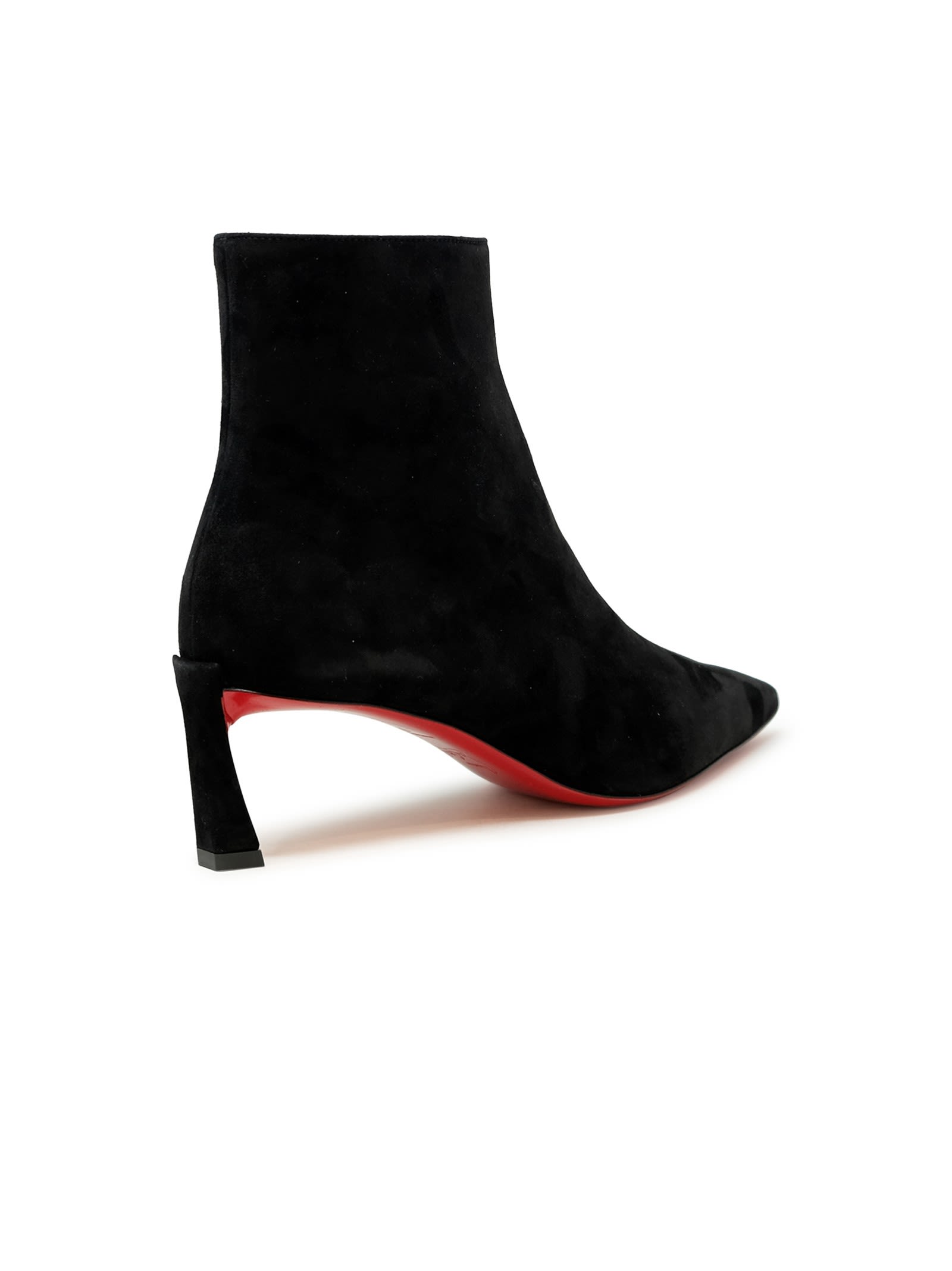 Christian Louboutin Black Veau Velours Condora Booty 55 Boots In Multi