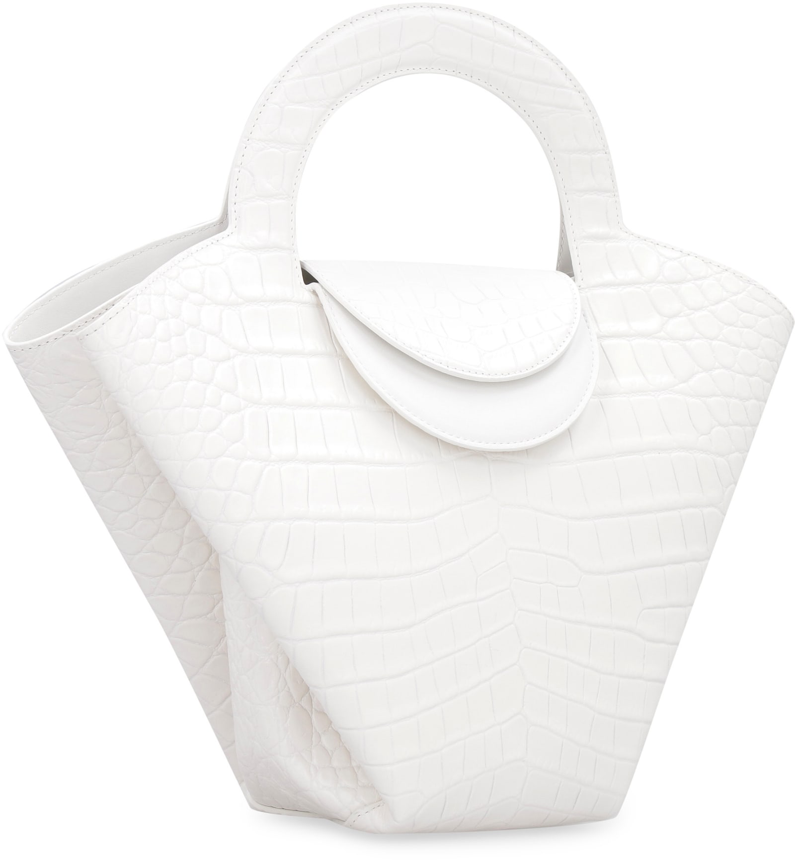 Shop Bottega Veneta Medium Doll Bag In White