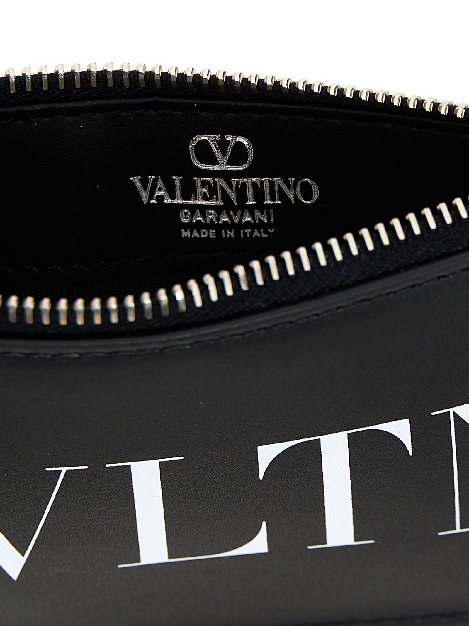Valentino Garavani Vltn Card Holder In White/black