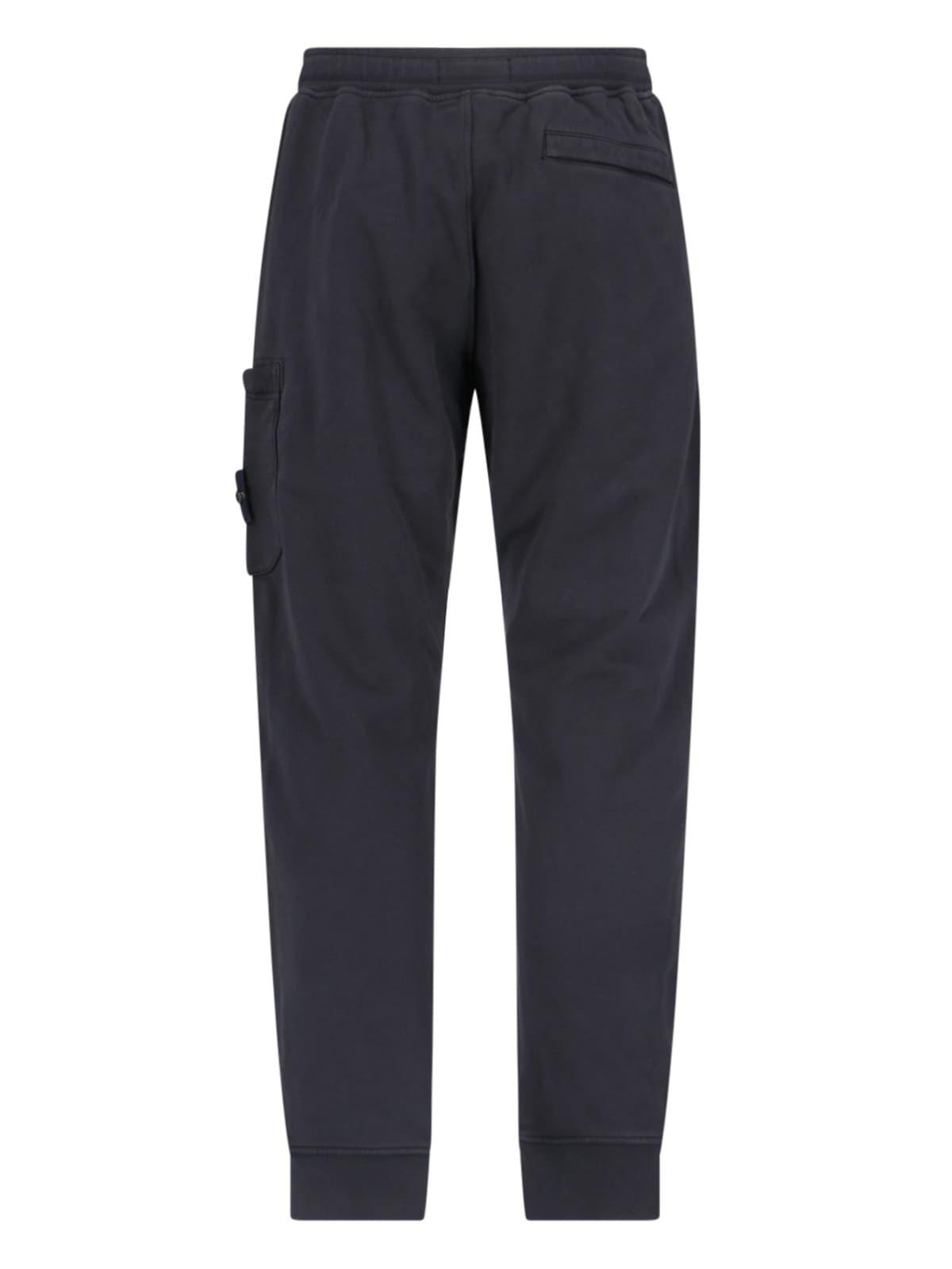 Shop Stone Island Logo Track Pants In Black