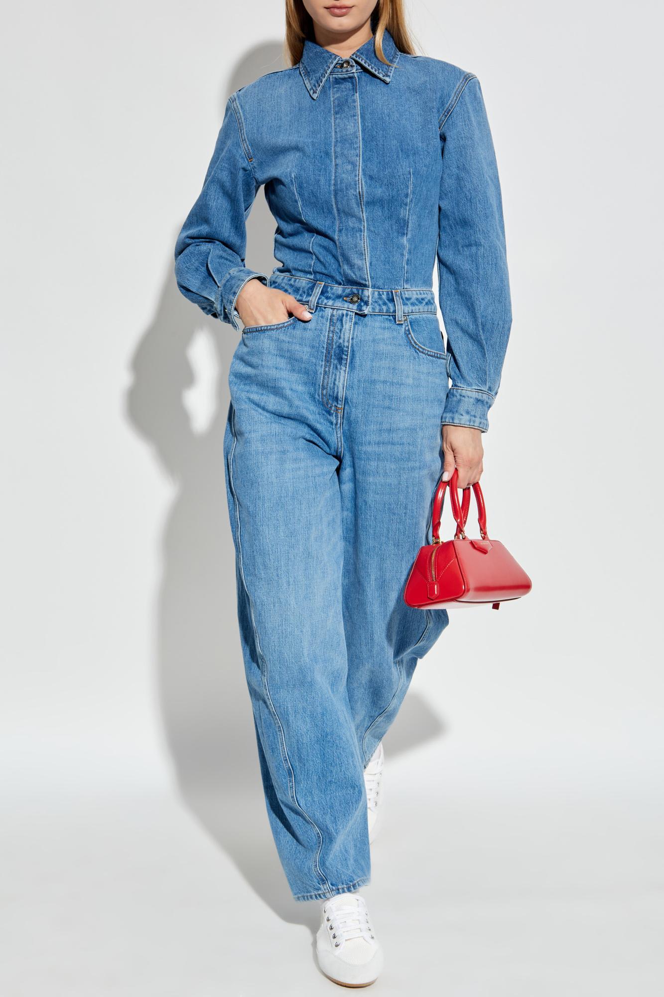 Givenchy Denim Jumpsuit In Blue