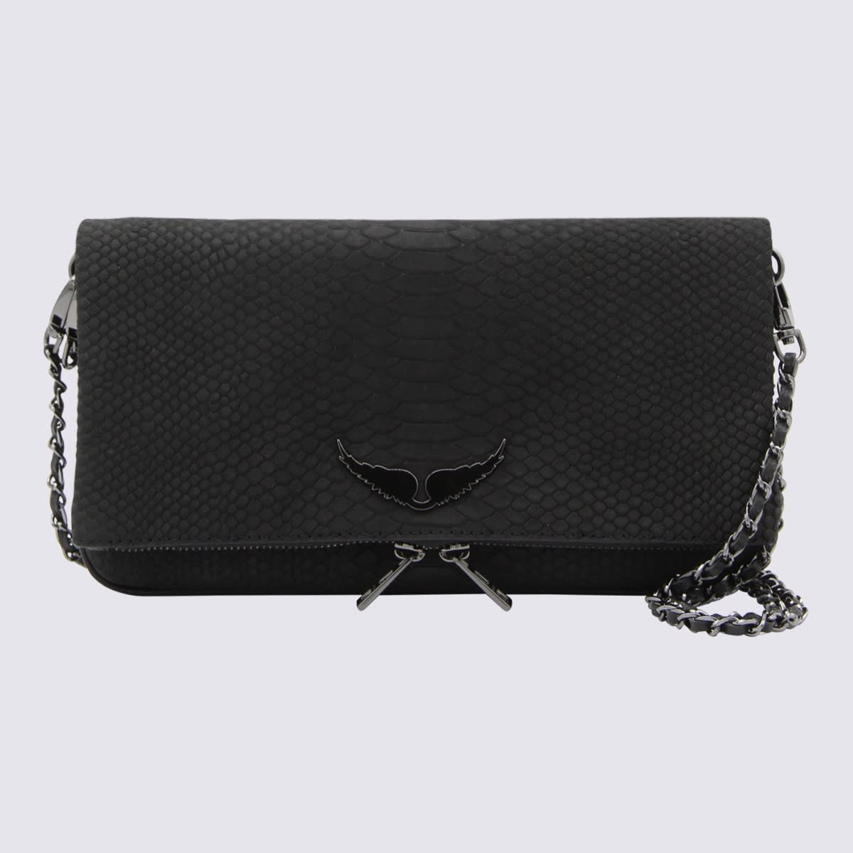 Black Leather Rock Soft Savage Shoulder Bag