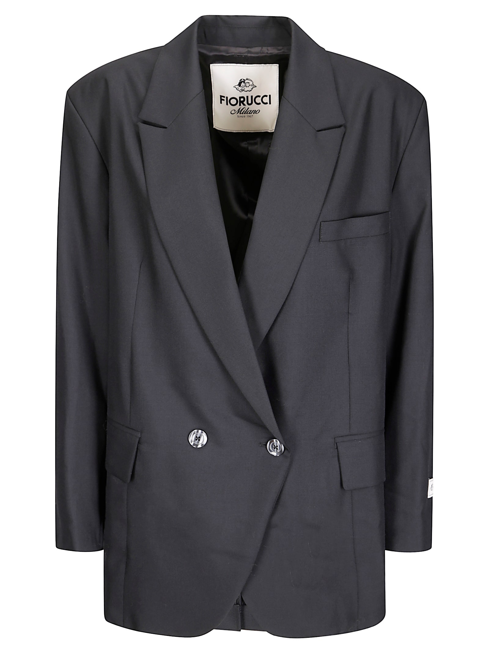 Fiorucci Womens Black Double Breasted Blazer In Black