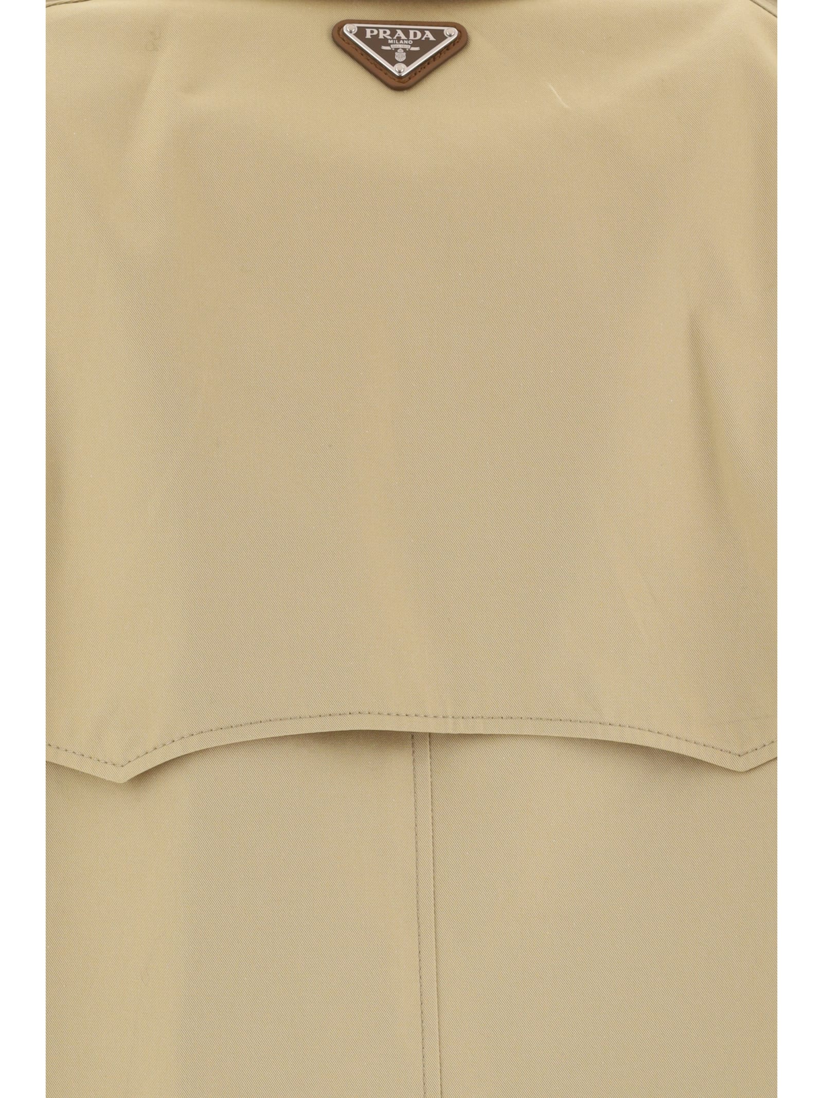 Shop Prada Trench Jacket In Miele