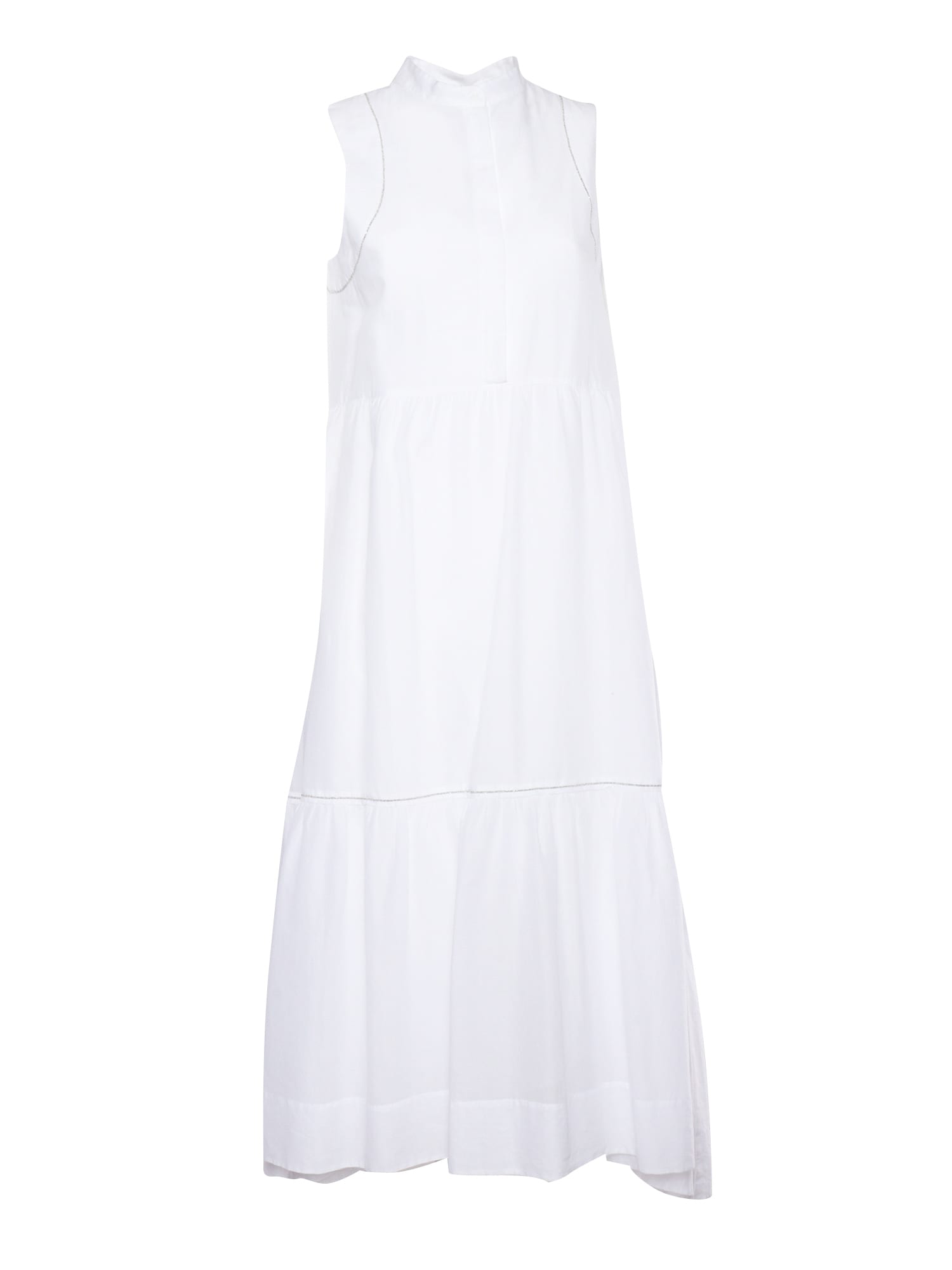 Peserico Sleeveless Mid-length Dress In White