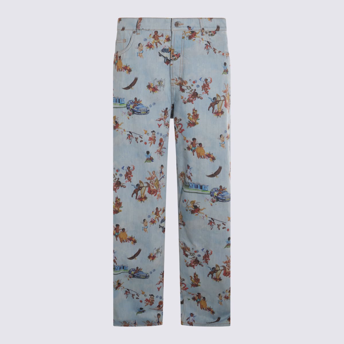 Multicolor Cotton Denim Jeans