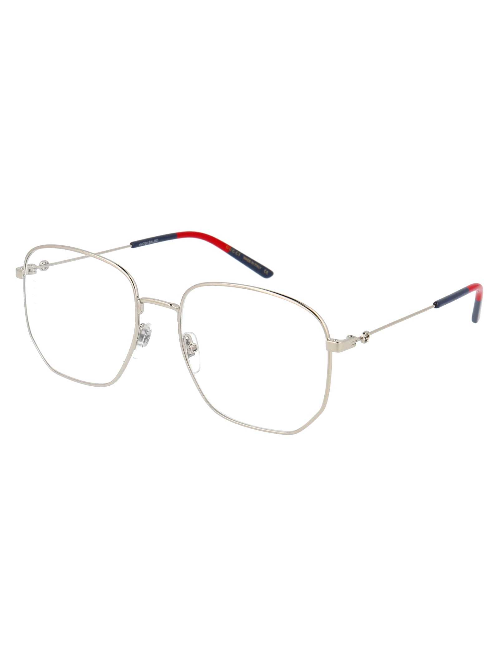 Shop Gucci Gg0396o Glasses In 003 Gold Gold Transparent