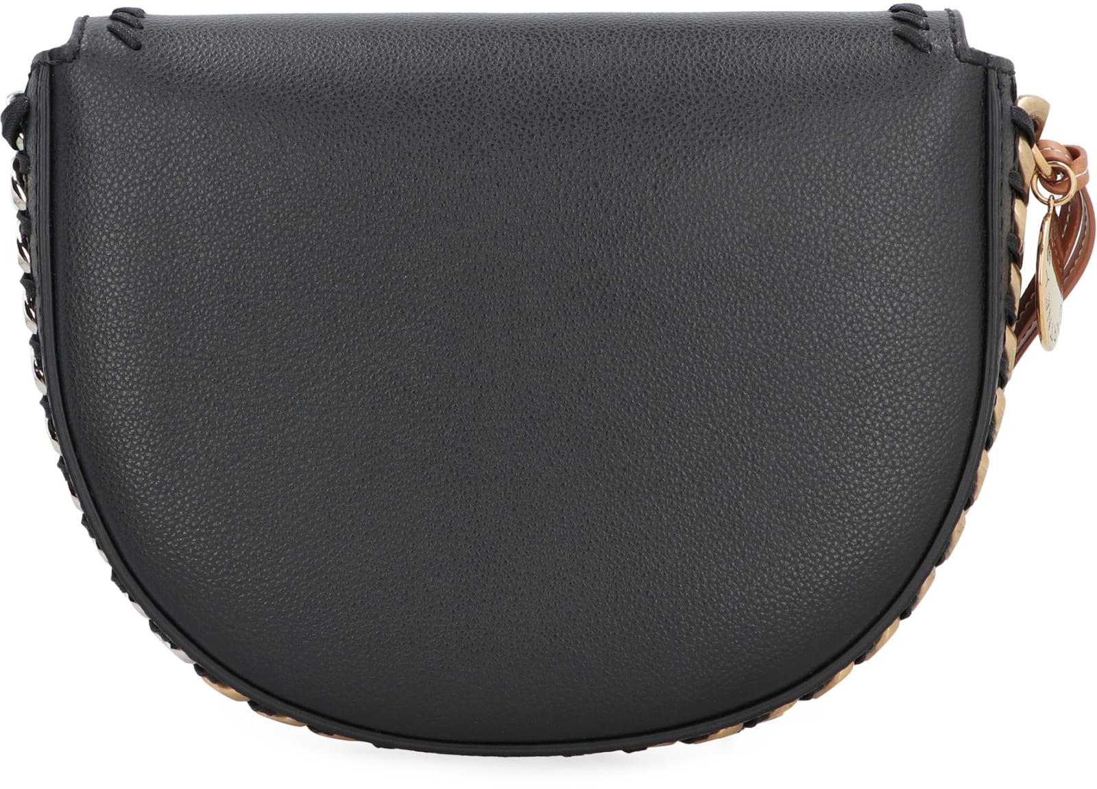 Shop Stella Mccartney Frayme Vegan Leather Shoulder Bag In Black