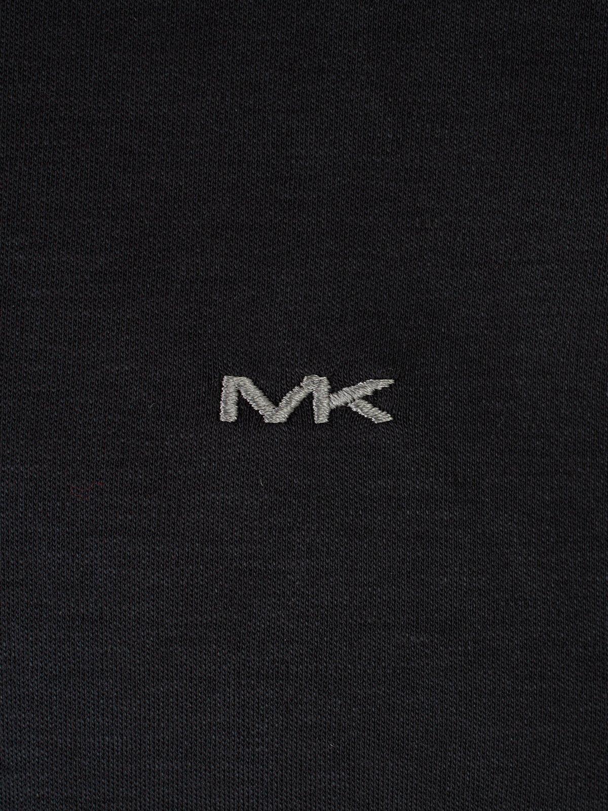 Michael Kors Logo Embroidered Polo Shirt In Black