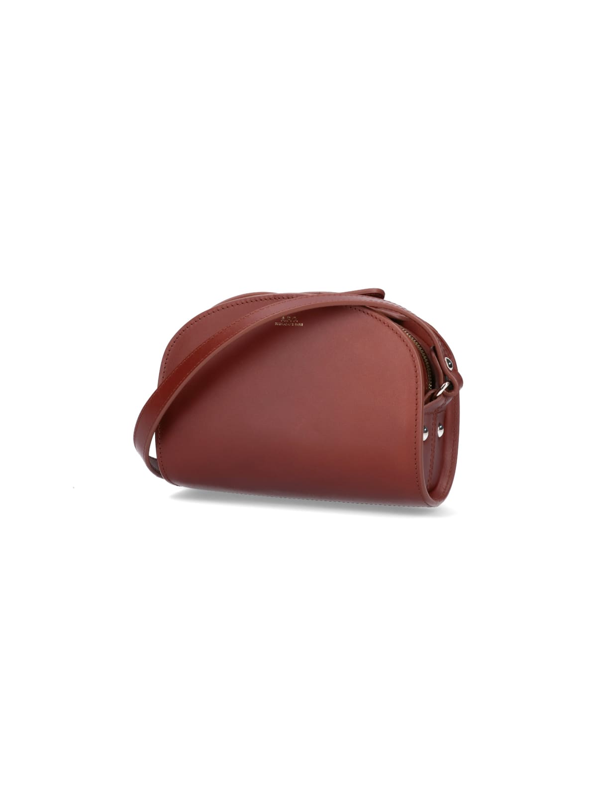 Shop Apc Demi-lune Mini Bag In Brown