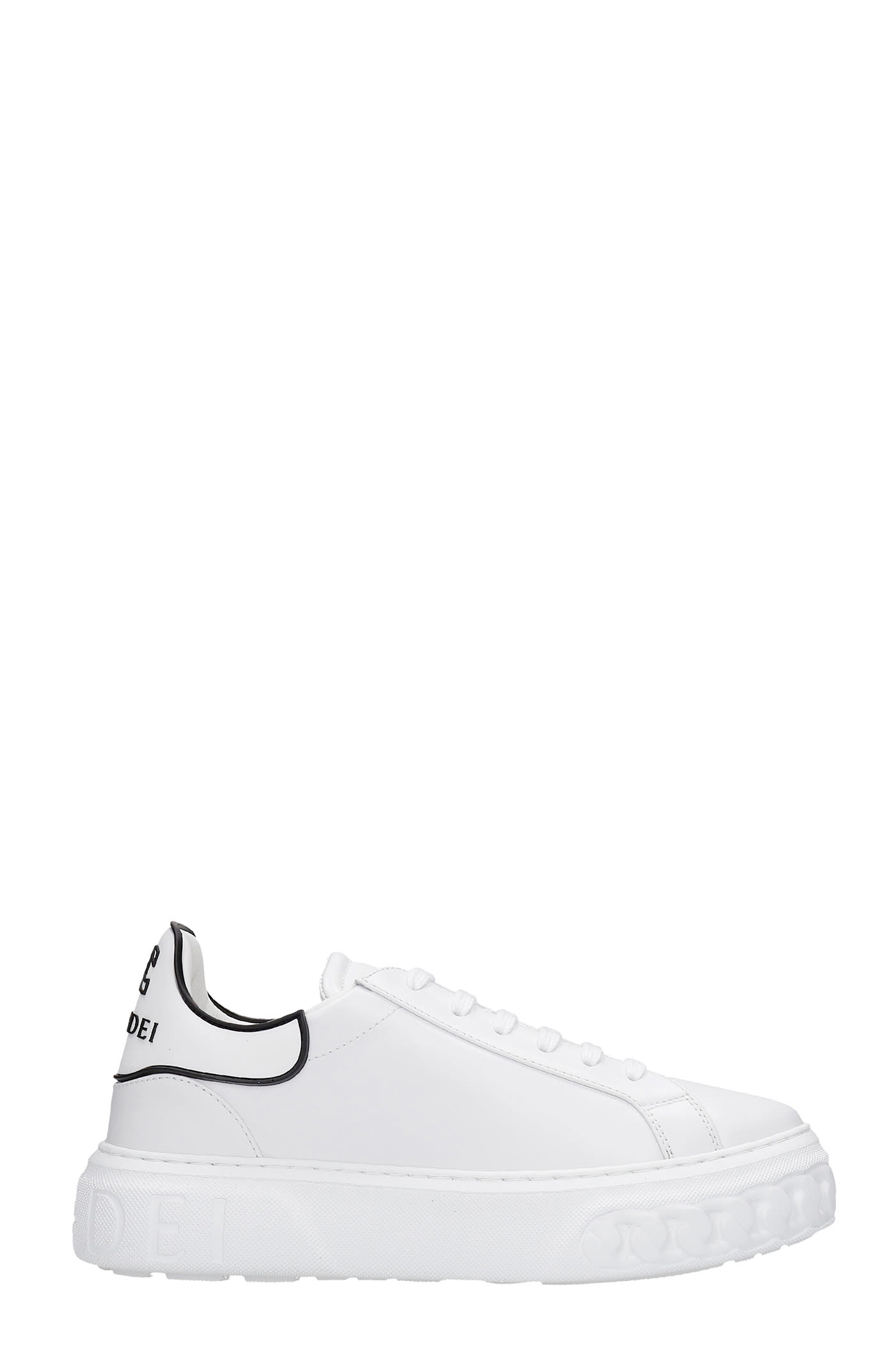 Casadei Off Road Sneakers In White Leather