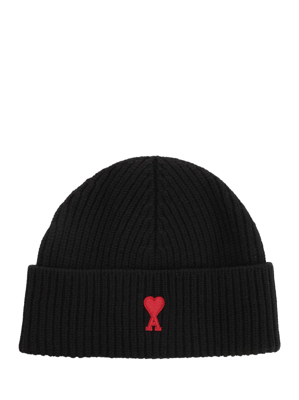 Ami Alexandre Mattiussi Ami De Coeur Beanie Hat In Black