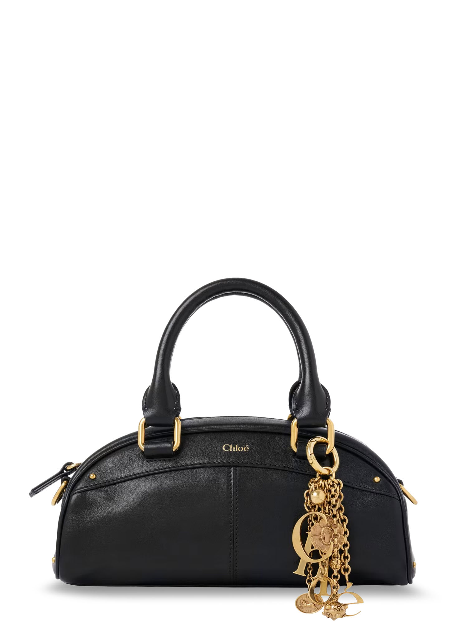 Chloé Small Bowling Leather Crossbody Bag In Black