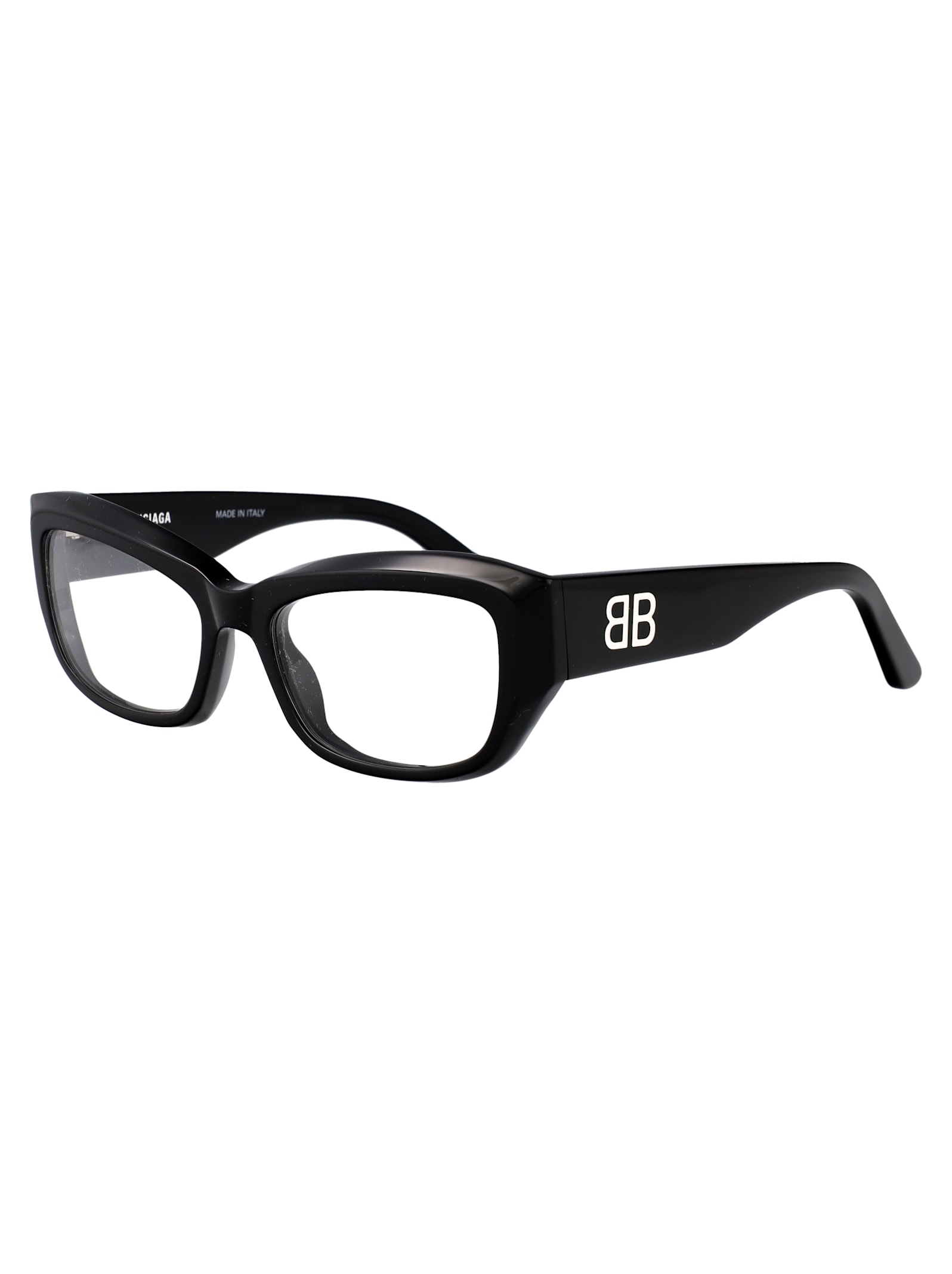 Balenciaga Bb0363o Glasses In Black-black-transparent