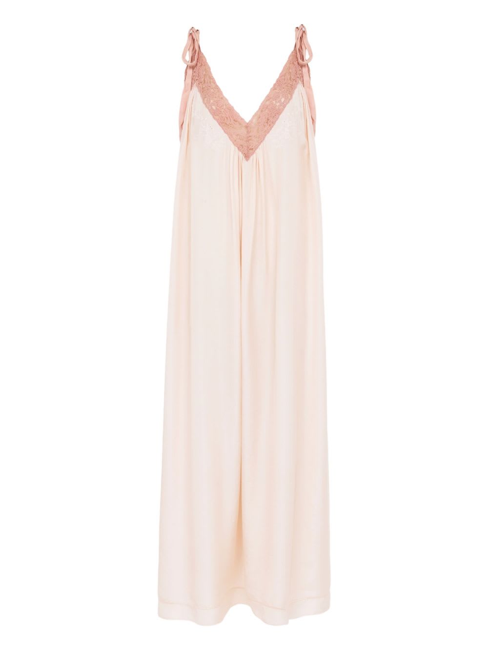 Chloé Silk Lace Floor-length Sleeveless Dress In Multi