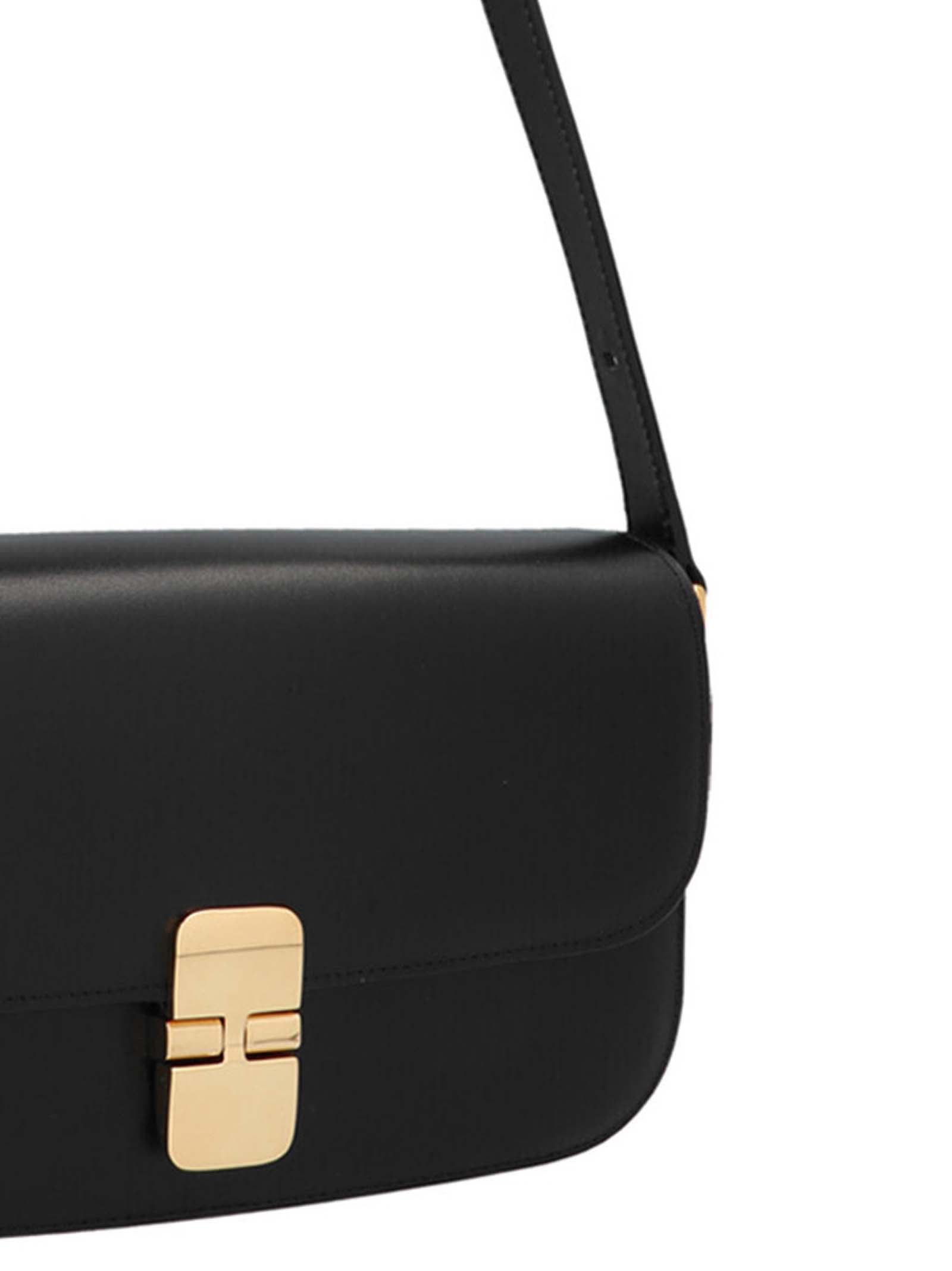 Shop Apc Grace Baguette Shoulder Bag In Black