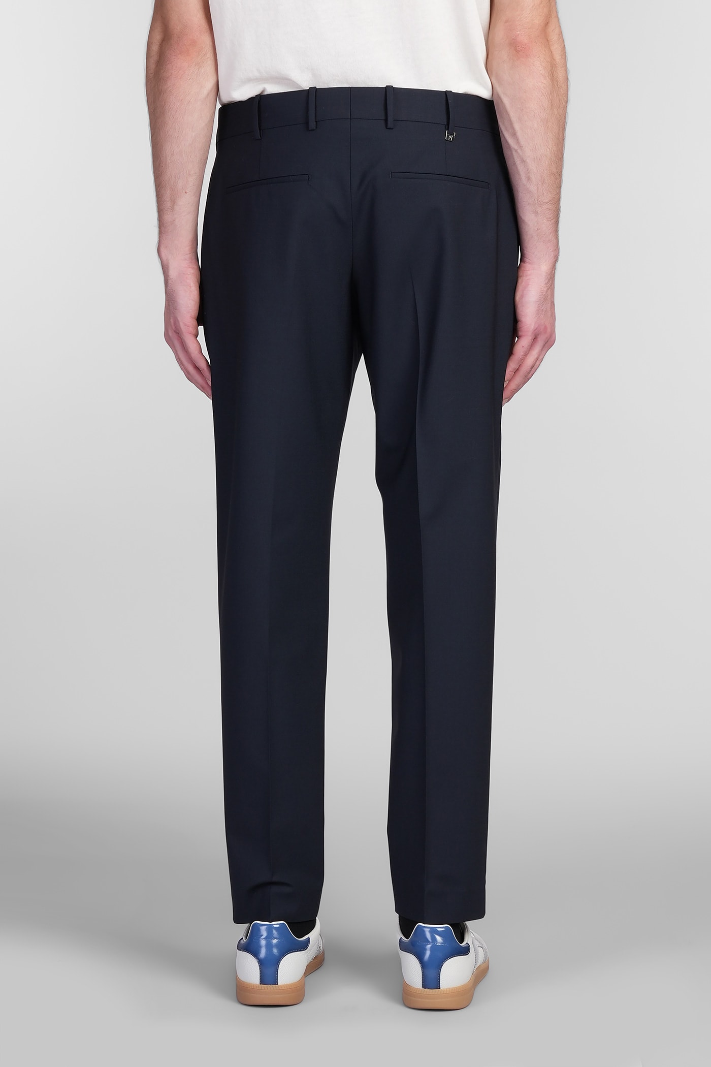 Pt Torino Ma27 Pants In Blue Wool In Blue