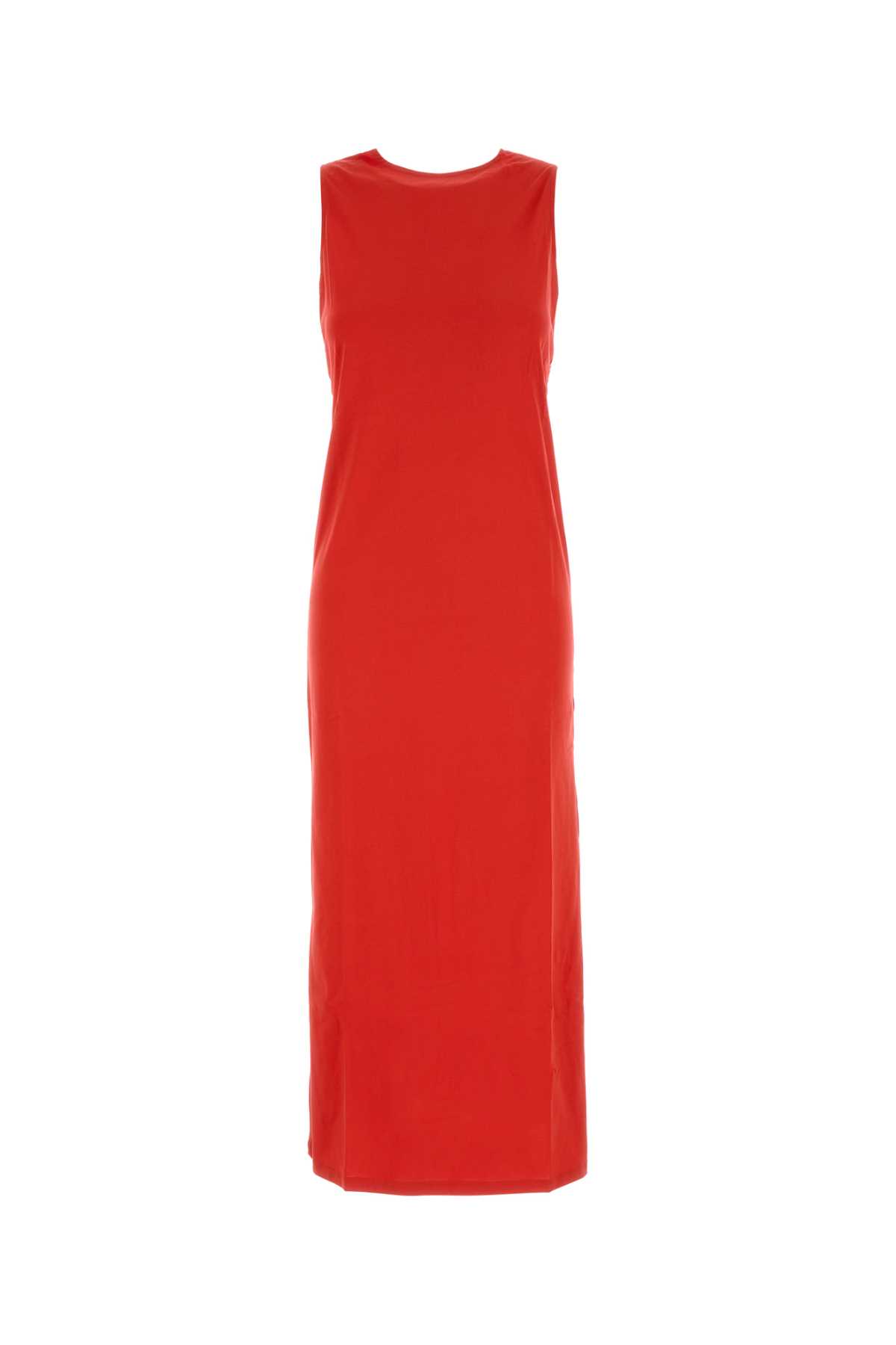 Red Cotton Rayna Dress