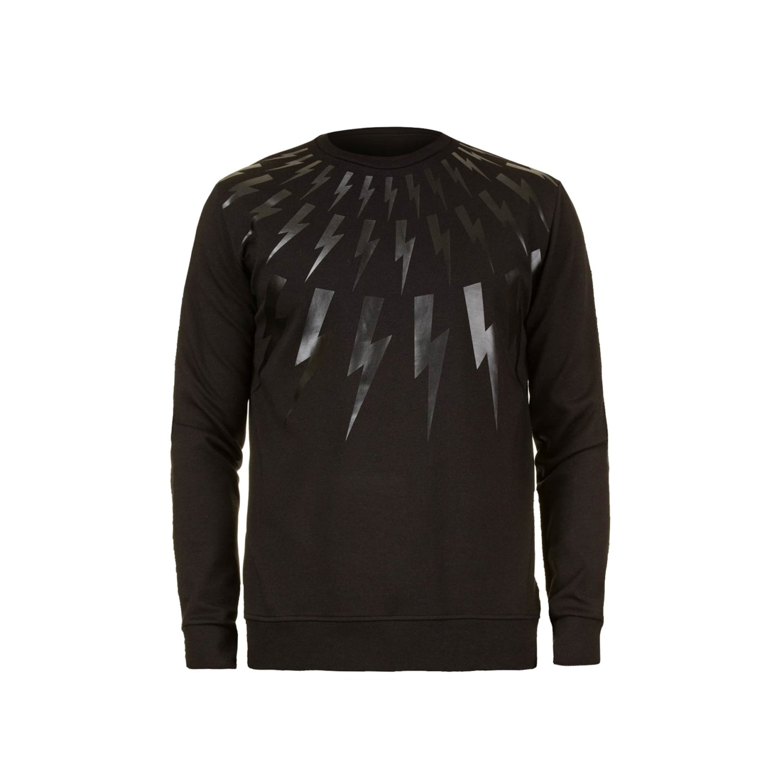 Shop Neil Barrett Lightning Print Sweatshirt In Black