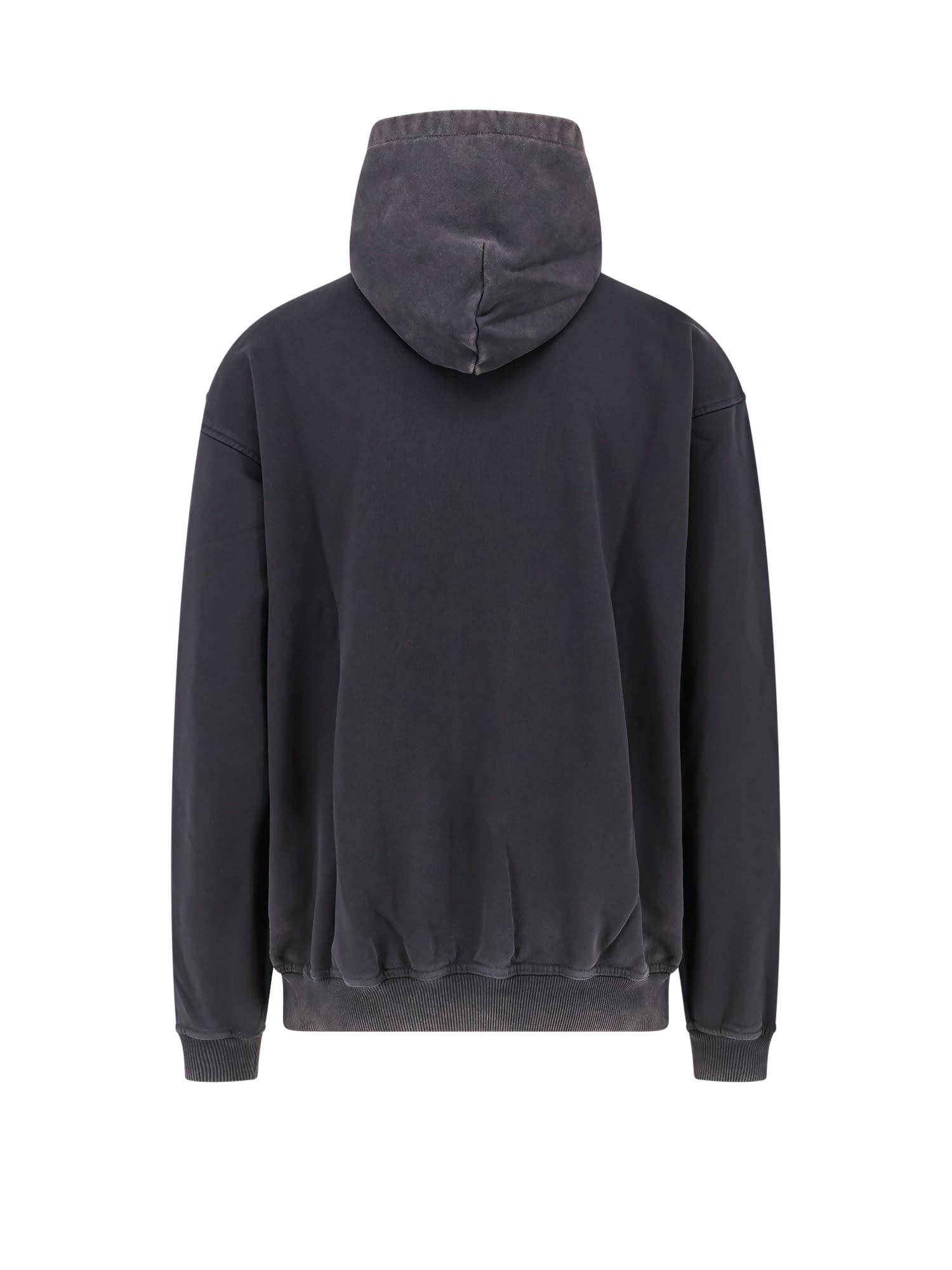 Represent Black Hoodie With Fixed Hood And Maxi Print On The Front In Cotton Man In Black